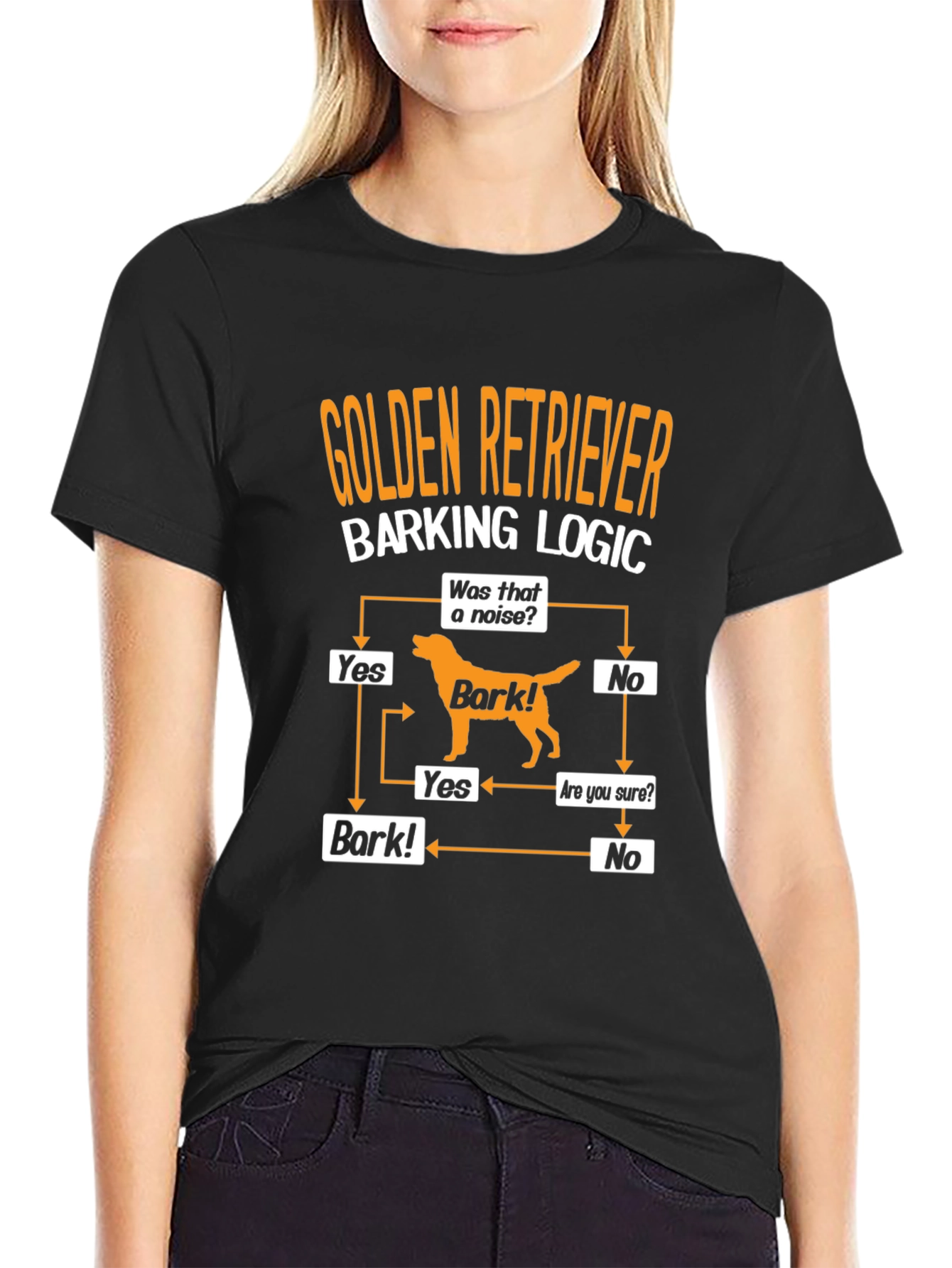 Golden Retriever Barking Logic T-Shirt