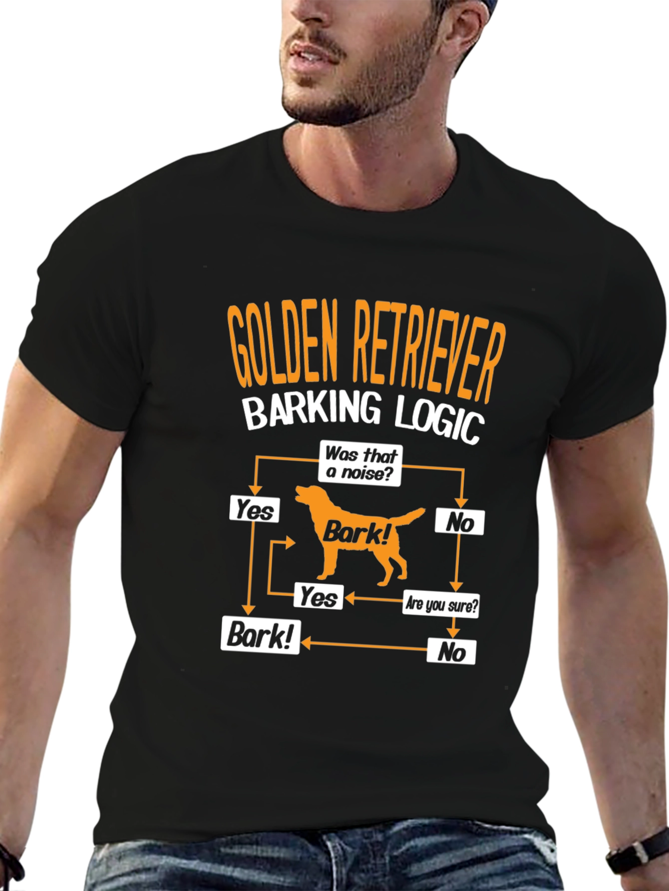 Golden Retriever Barking Logic T-Shirt