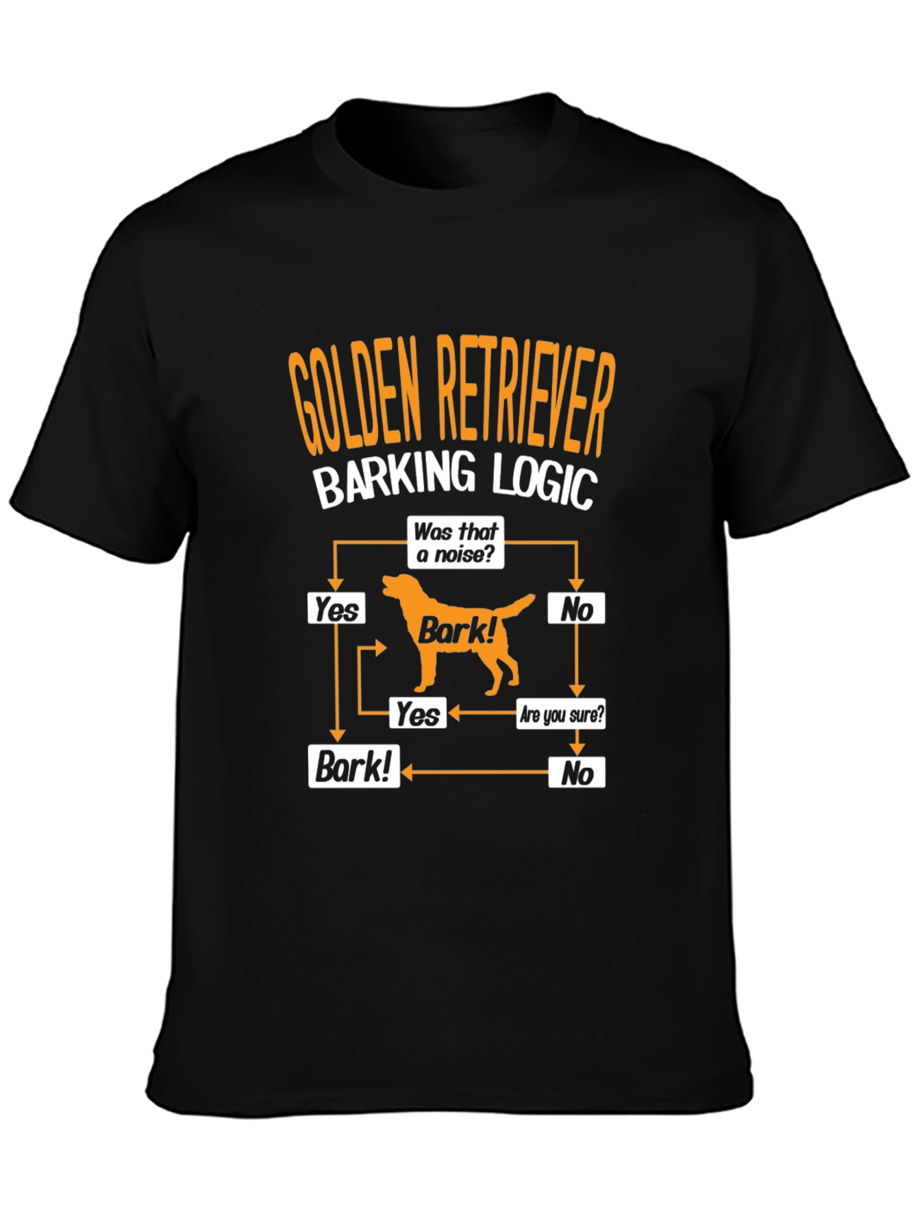 Golden Retriever Barking Logic T-Shirt