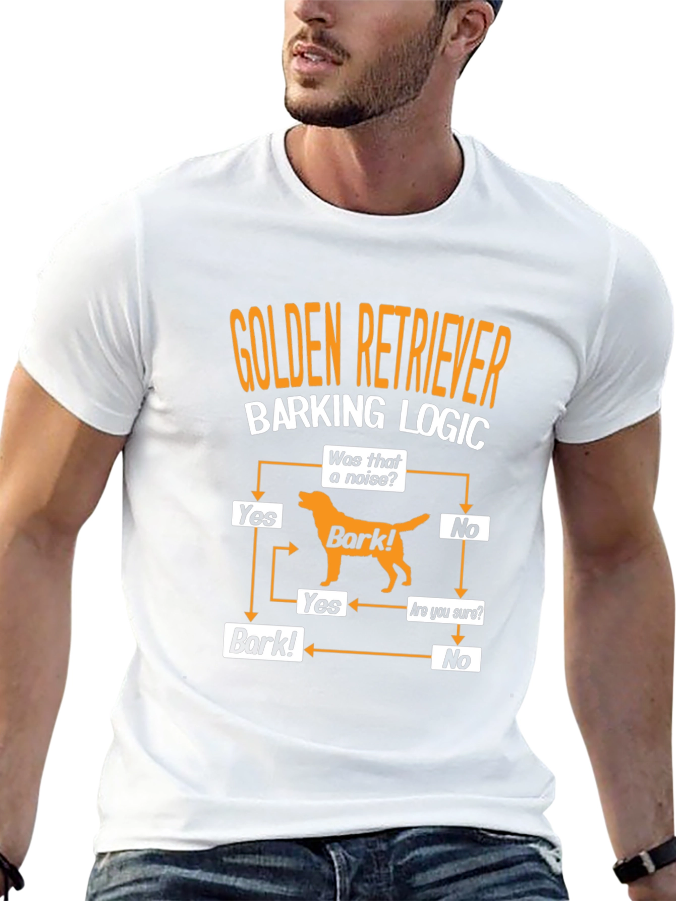 Golden Retriever Barking Logic T-Shirt
