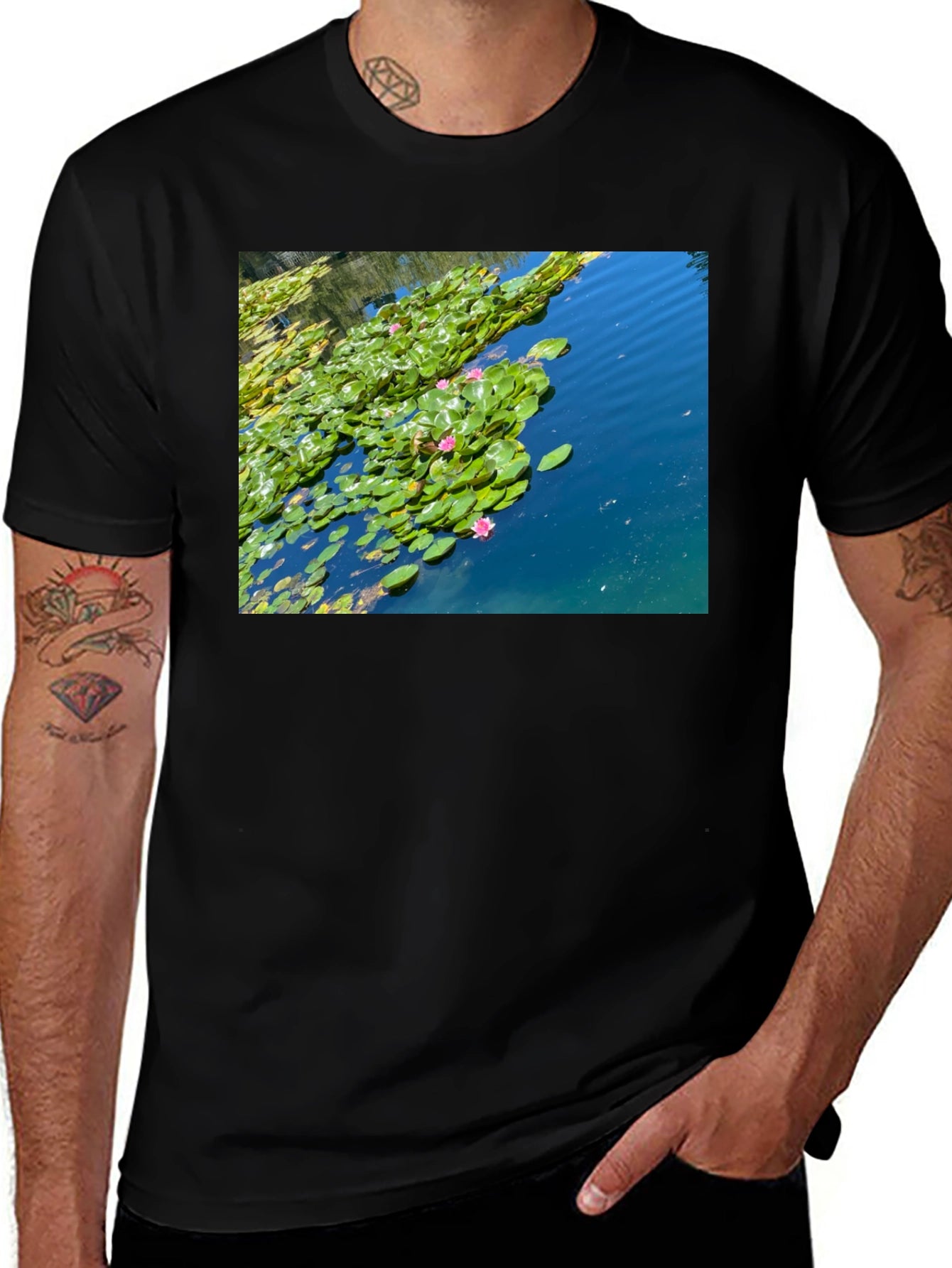 Lily Pond Graphic Tee - Nature Lovers Shirt