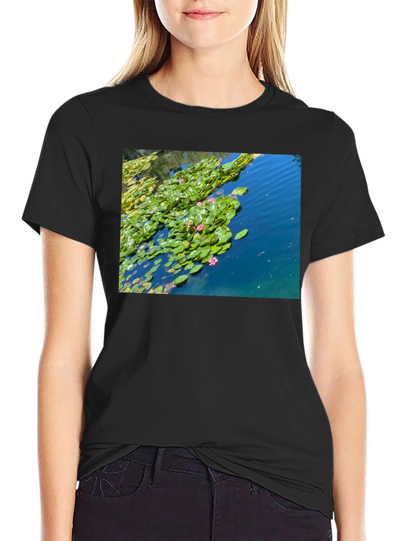 Lily Pond Graphic Tee - Nature Lovers Shirt