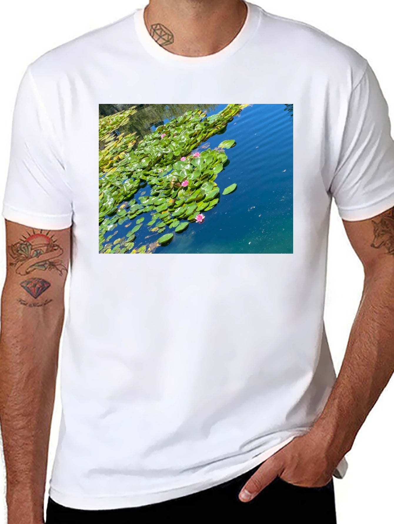 Lily Pond Graphic Tee - Nature Lovers Shirt