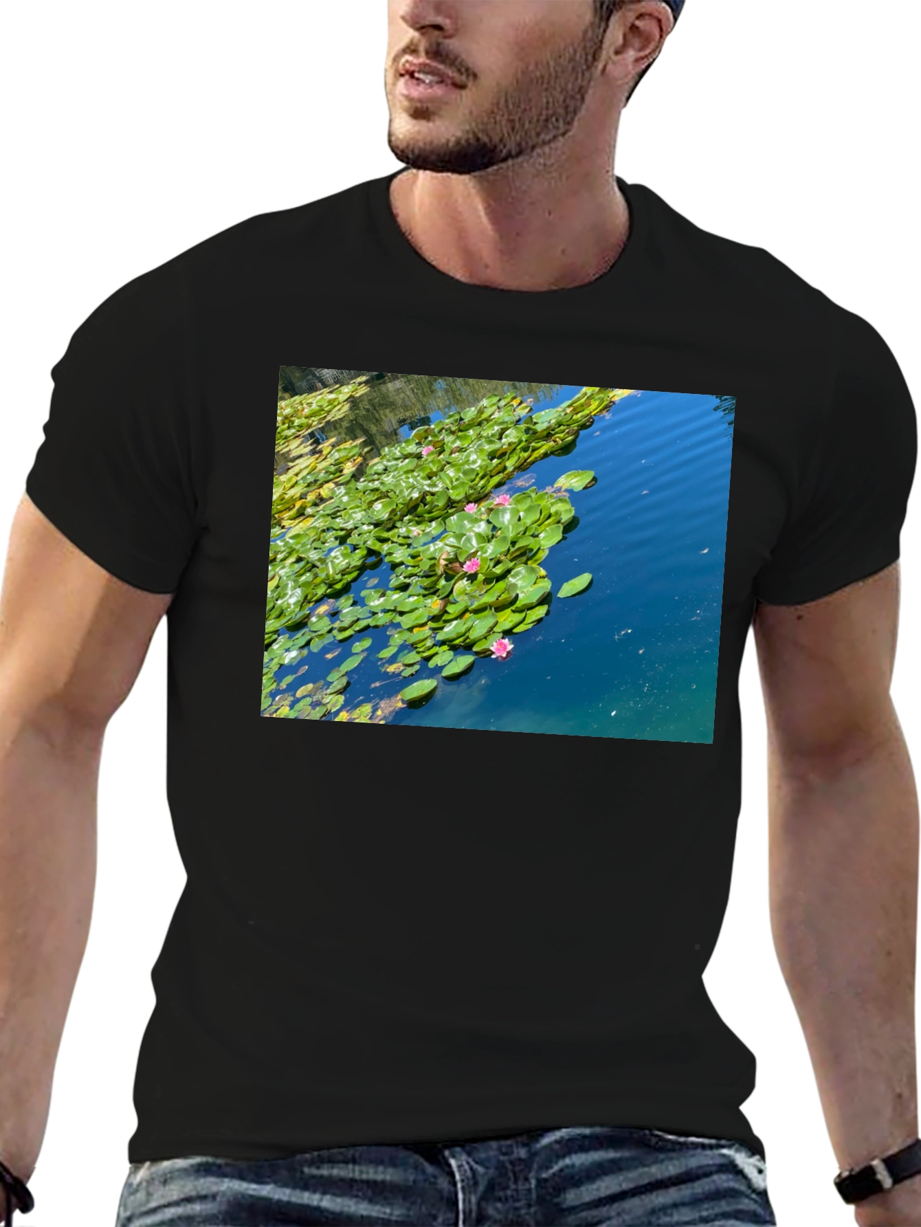 Lily Pond Graphic Tee - Nature Lovers Shirt