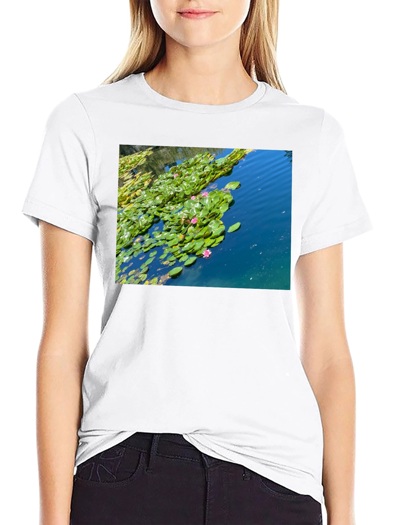 Lily Pond Graphic Tee - Nature Lovers Shirt