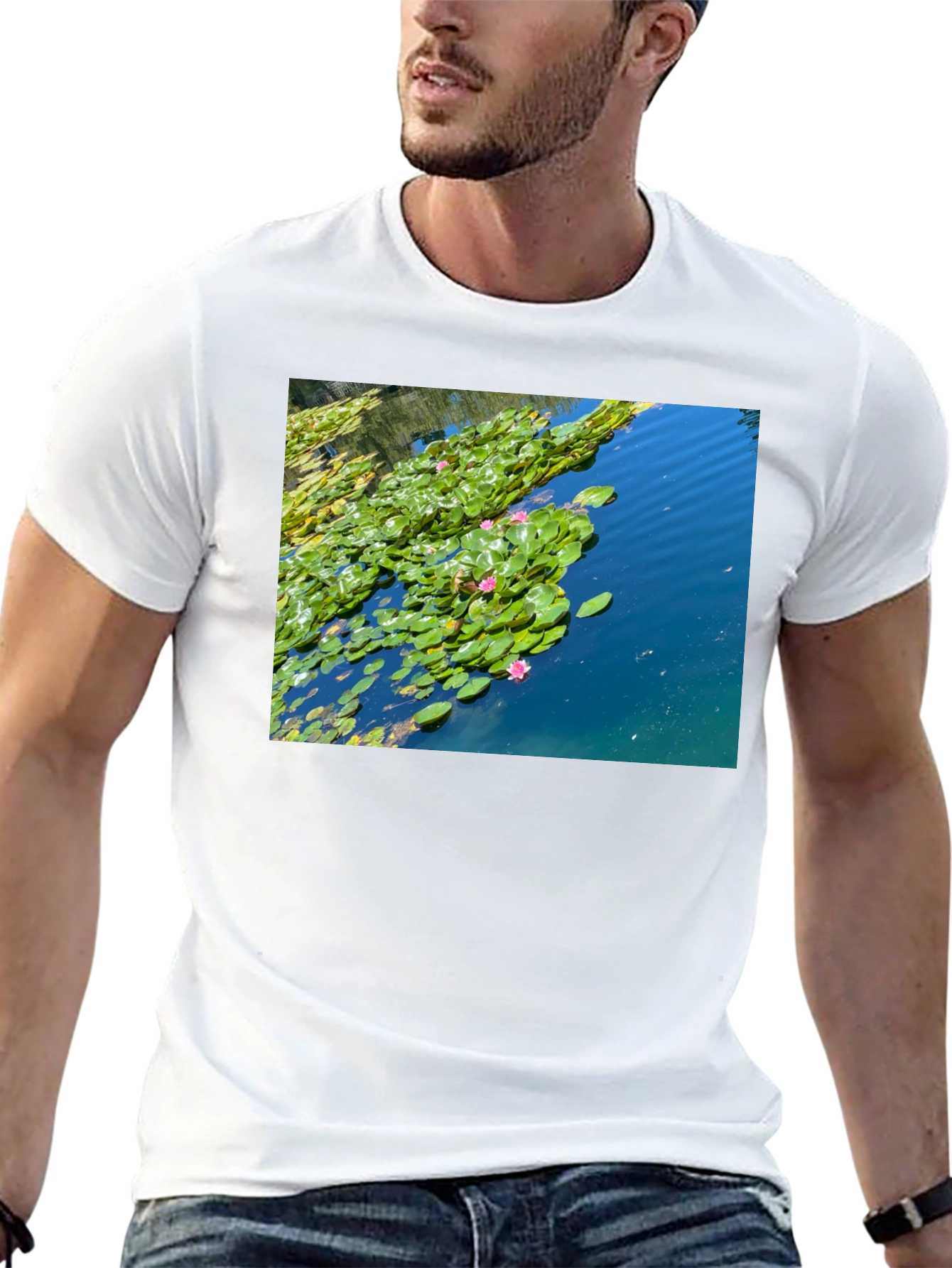 Lily Pond Graphic Tee - Nature Lovers Shirt