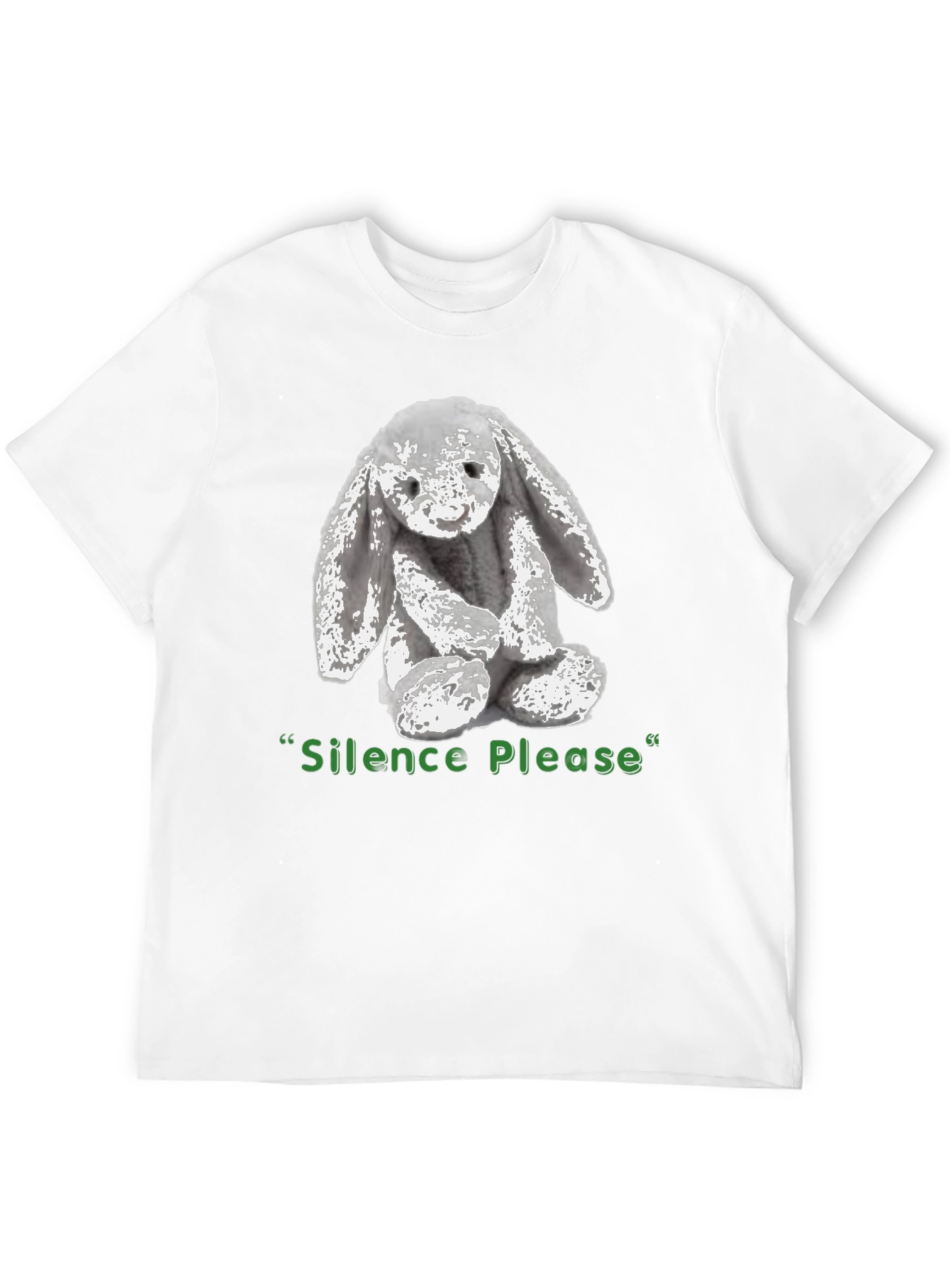 Silence Please Bunny Graphic Tee - Soft & Stylish