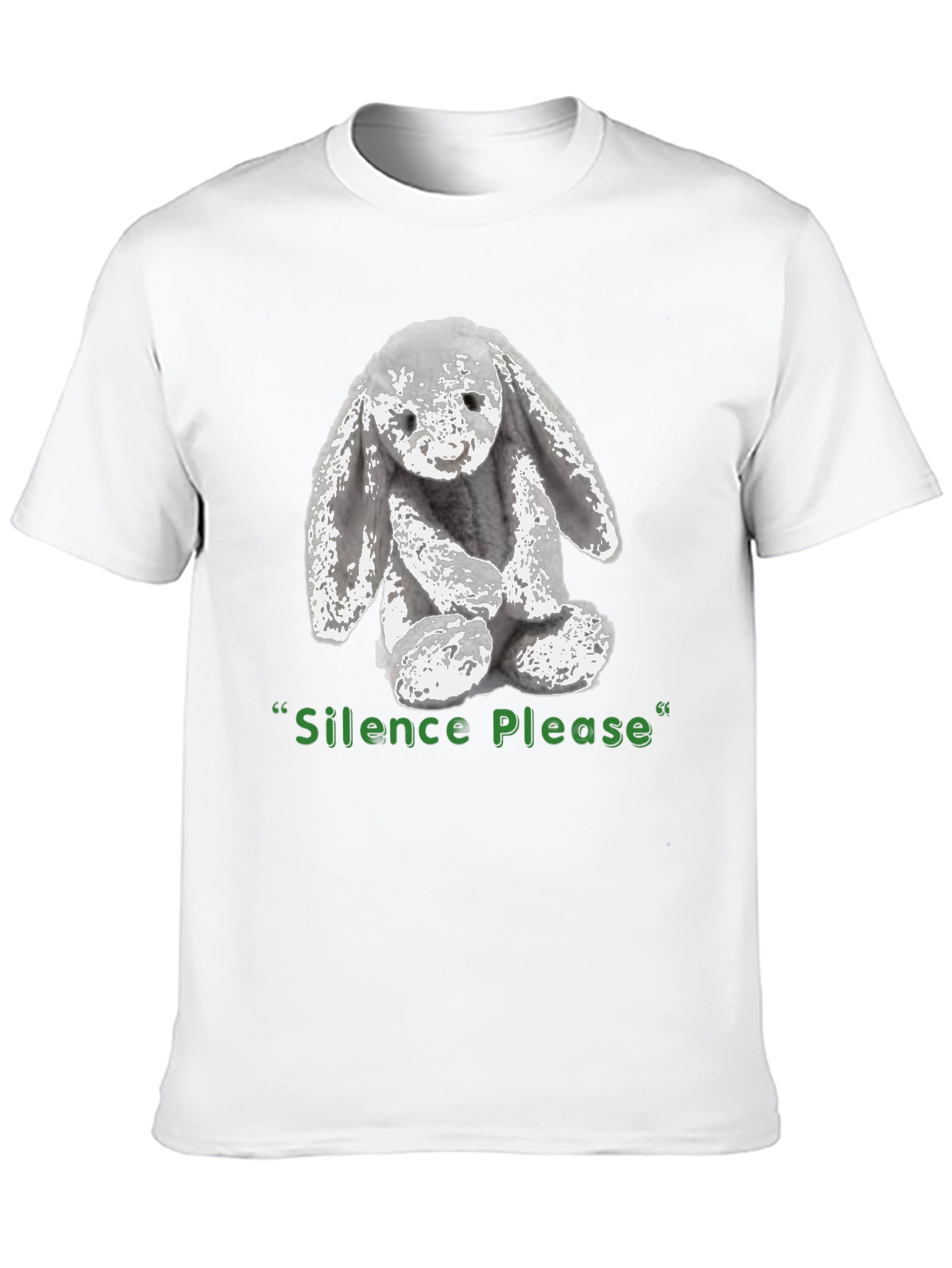 Silence Please Bunny Graphic Tee - Soft & Stylish