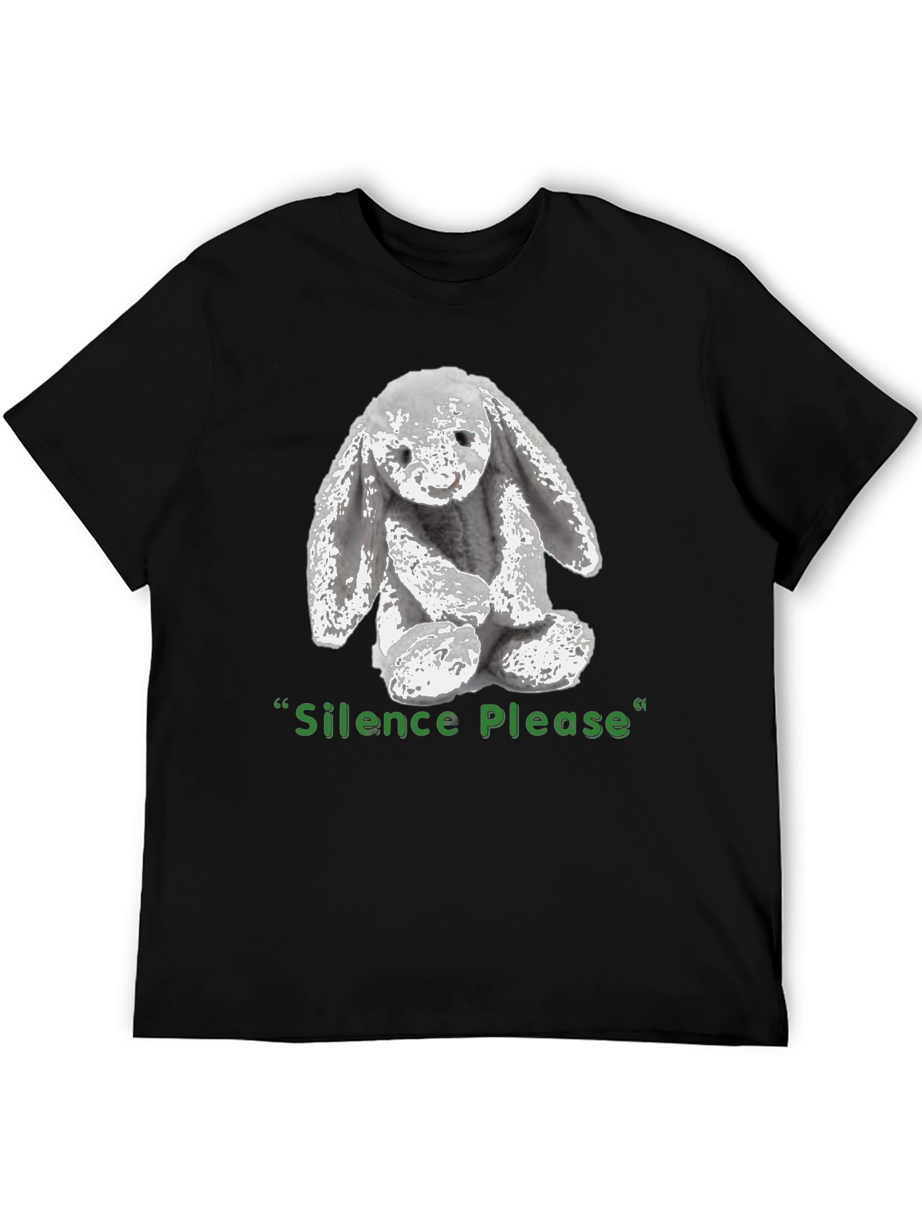 Silence Please Bunny Graphic Tee - Soft & Stylish