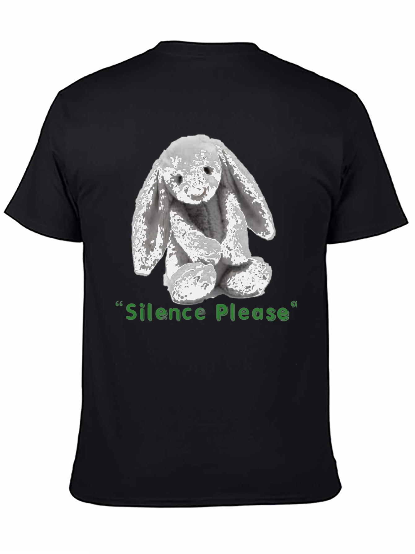Silence Please Bunny Graphic Tee - Soft & Stylish