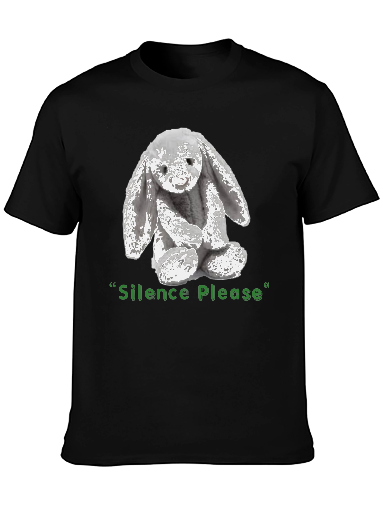 Silence Please Bunny Graphic Tee - Soft & Stylish
