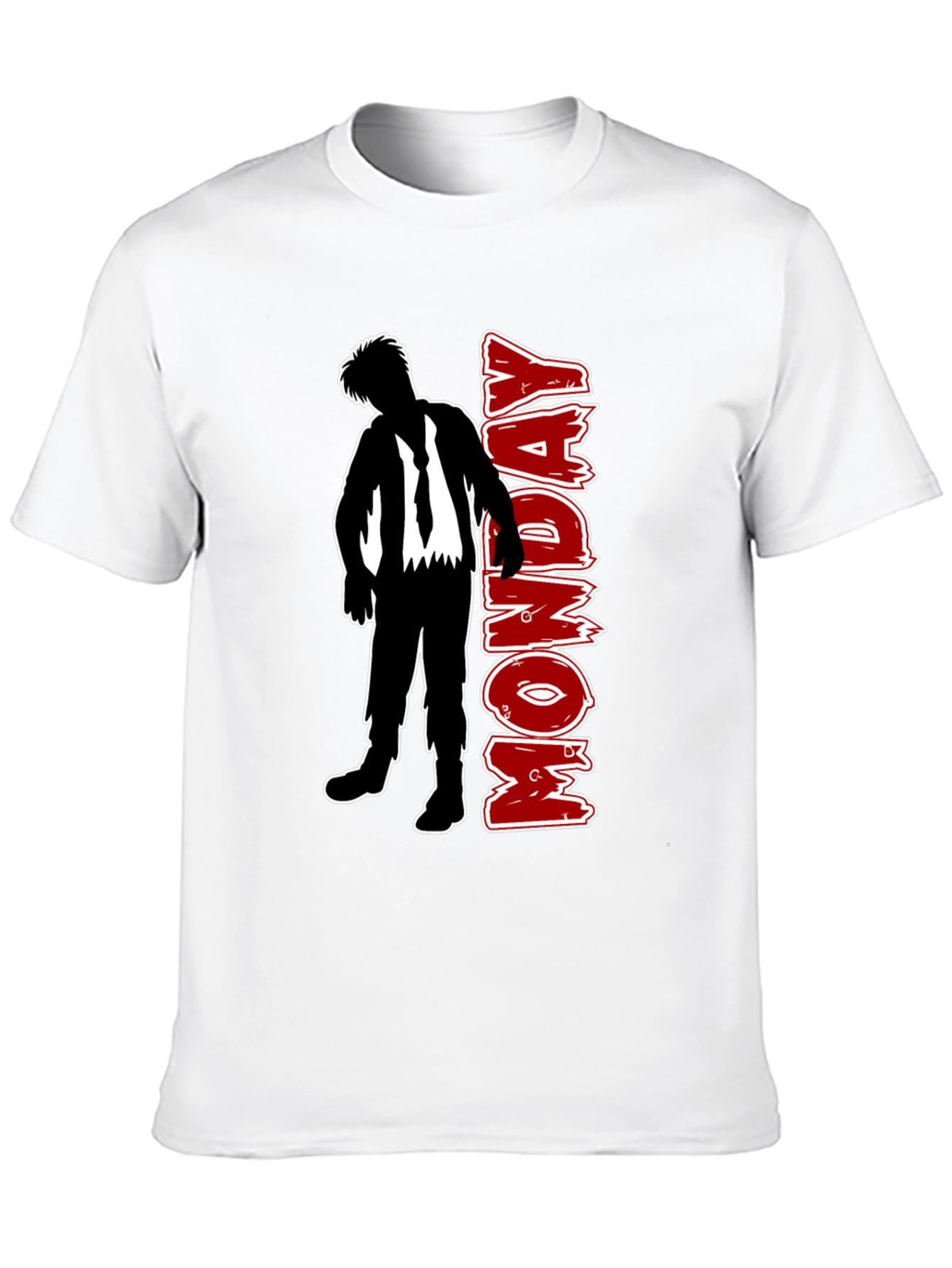 Monday Zombie Graphic Tee - Black Crew Neck