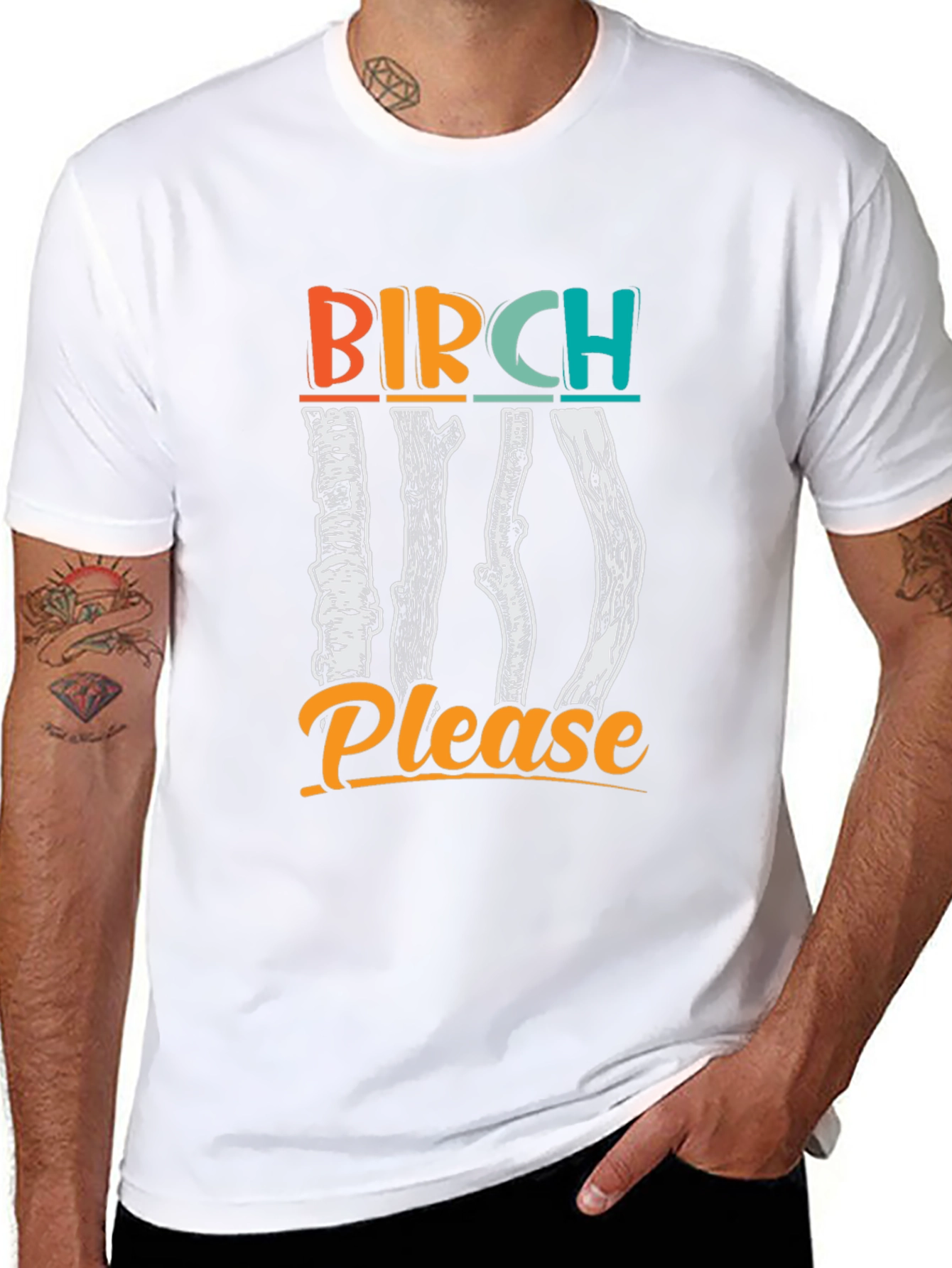 Birch Please Graphic T-Shirt Funny Tree Pun Tee