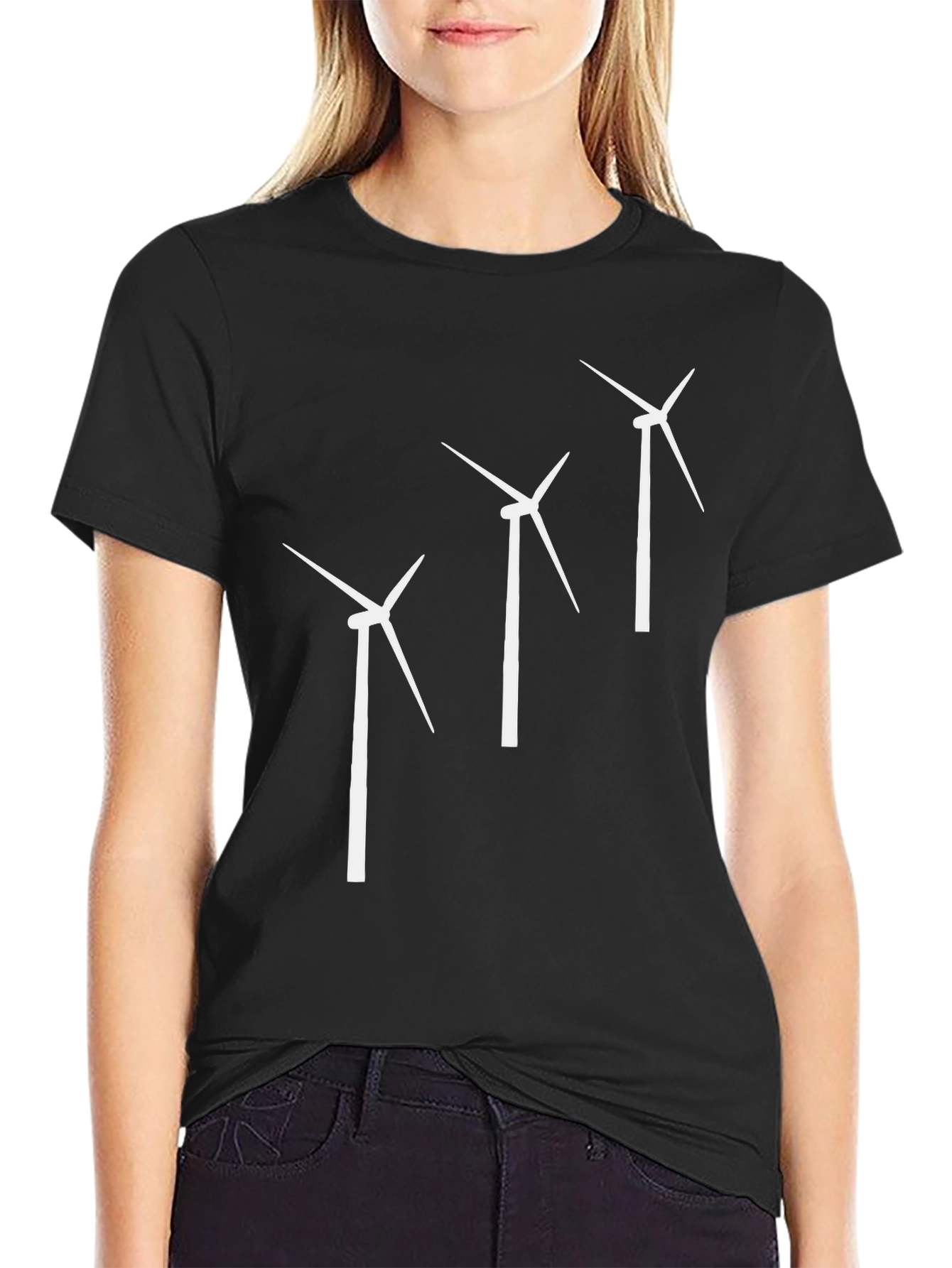 Wind Turbine Graphic Tee - Sustainable Style