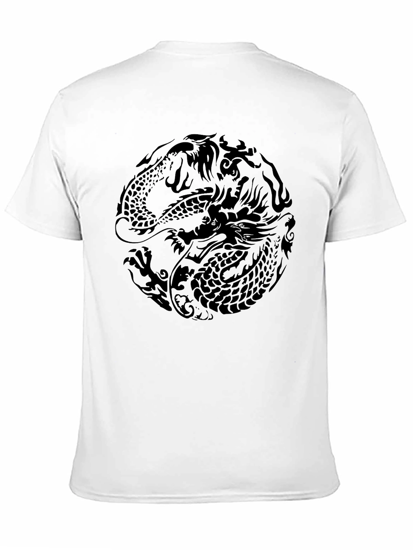 Yin Yang Dragon Graphic T-Shirt - Dark Aesthetic