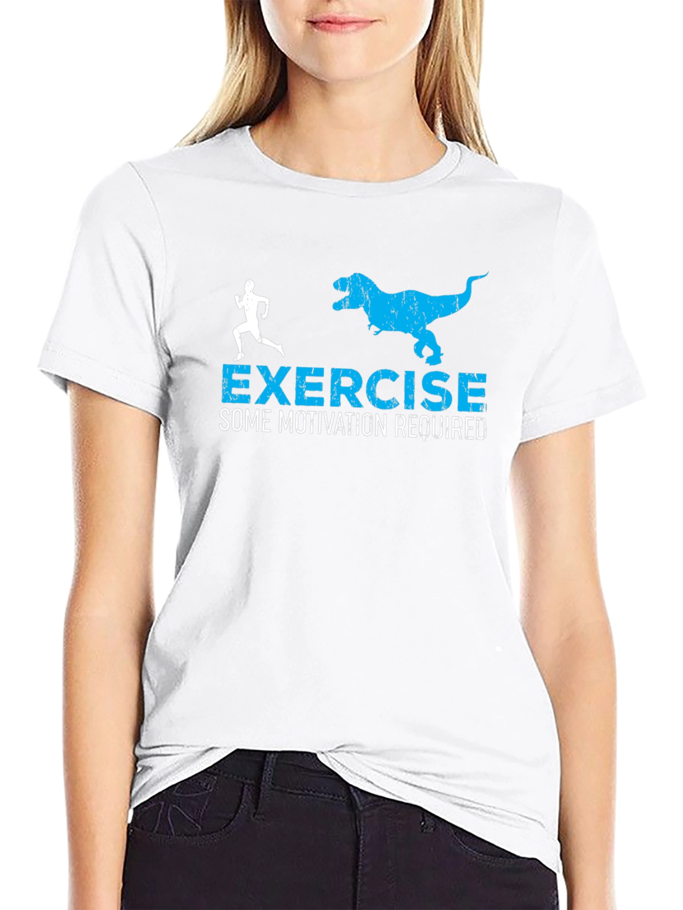 Exercise Motivation T-Shirt: Run From The Dinosaur