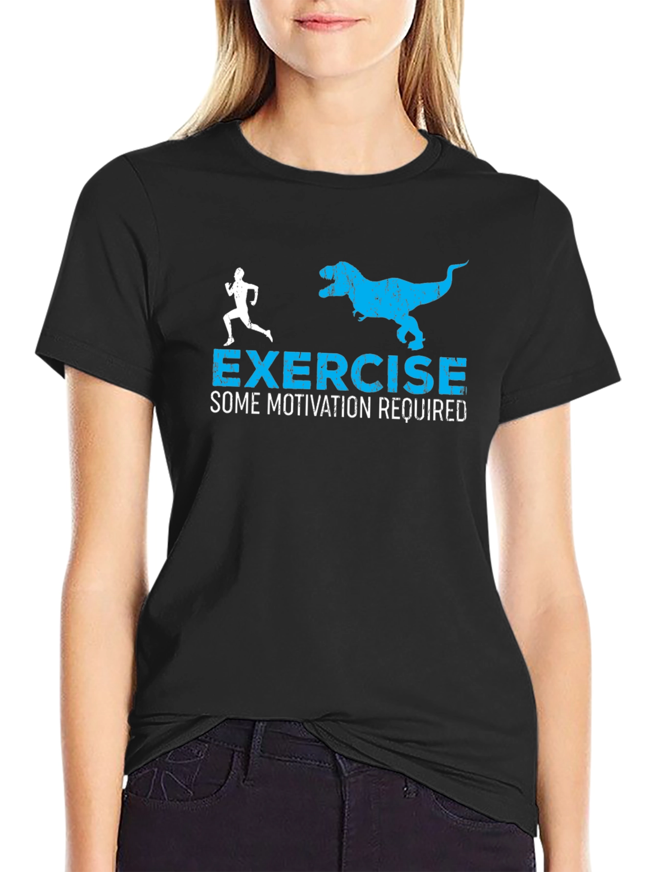 Exercise Motivation T-Shirt: Run From The Dinosaur