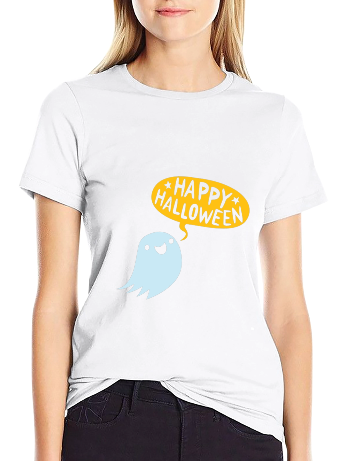 Happy Halloween Ghost T-Shirt - Spooky Season