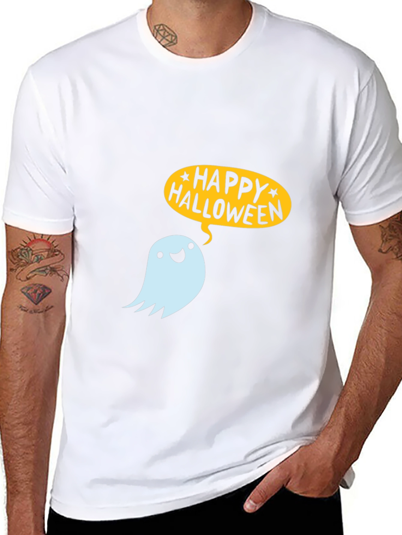 Happy Halloween Ghost T-Shirt - Spooky Season