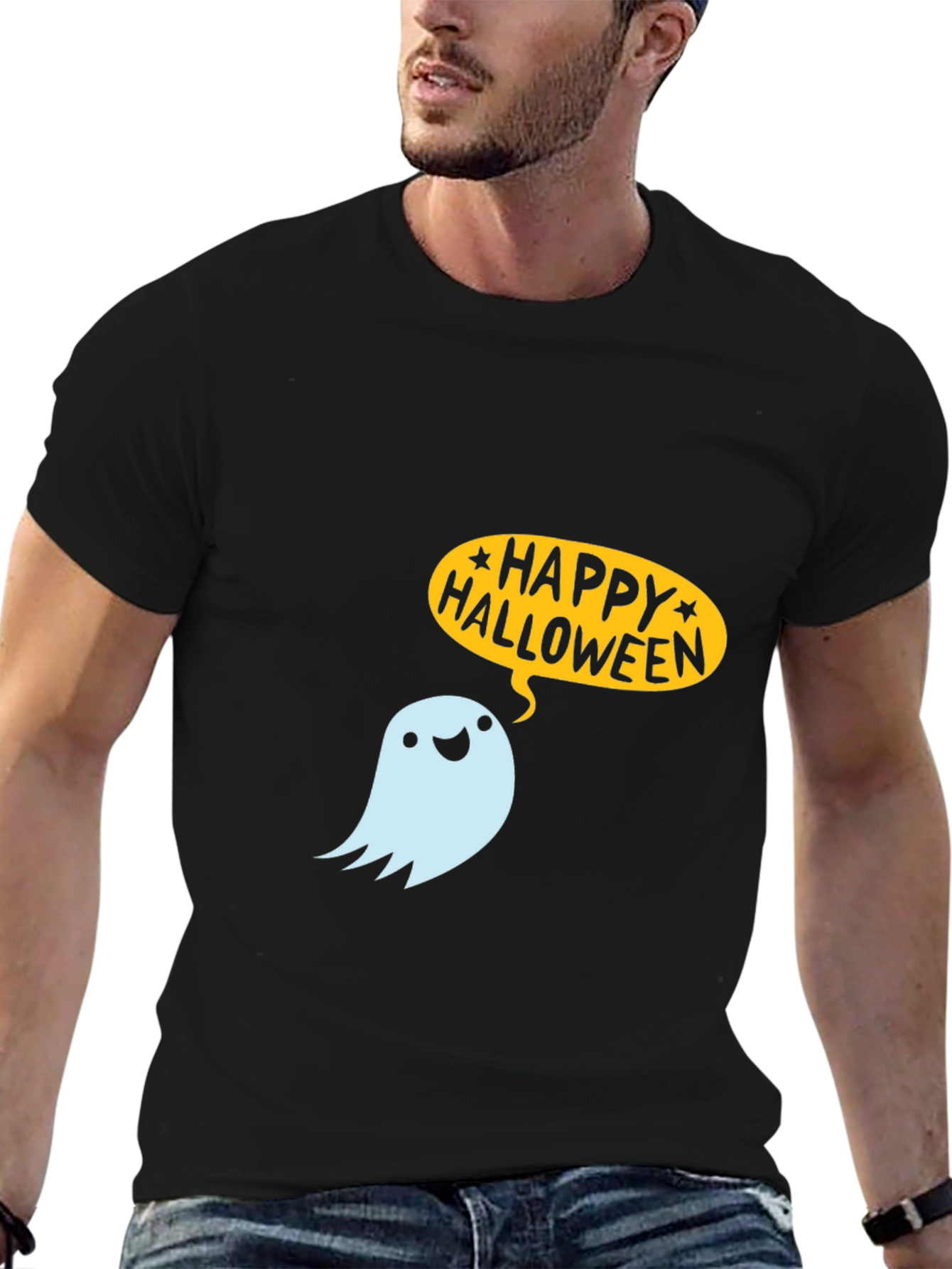 Happy Halloween Ghost T-Shirt - Spooky Season