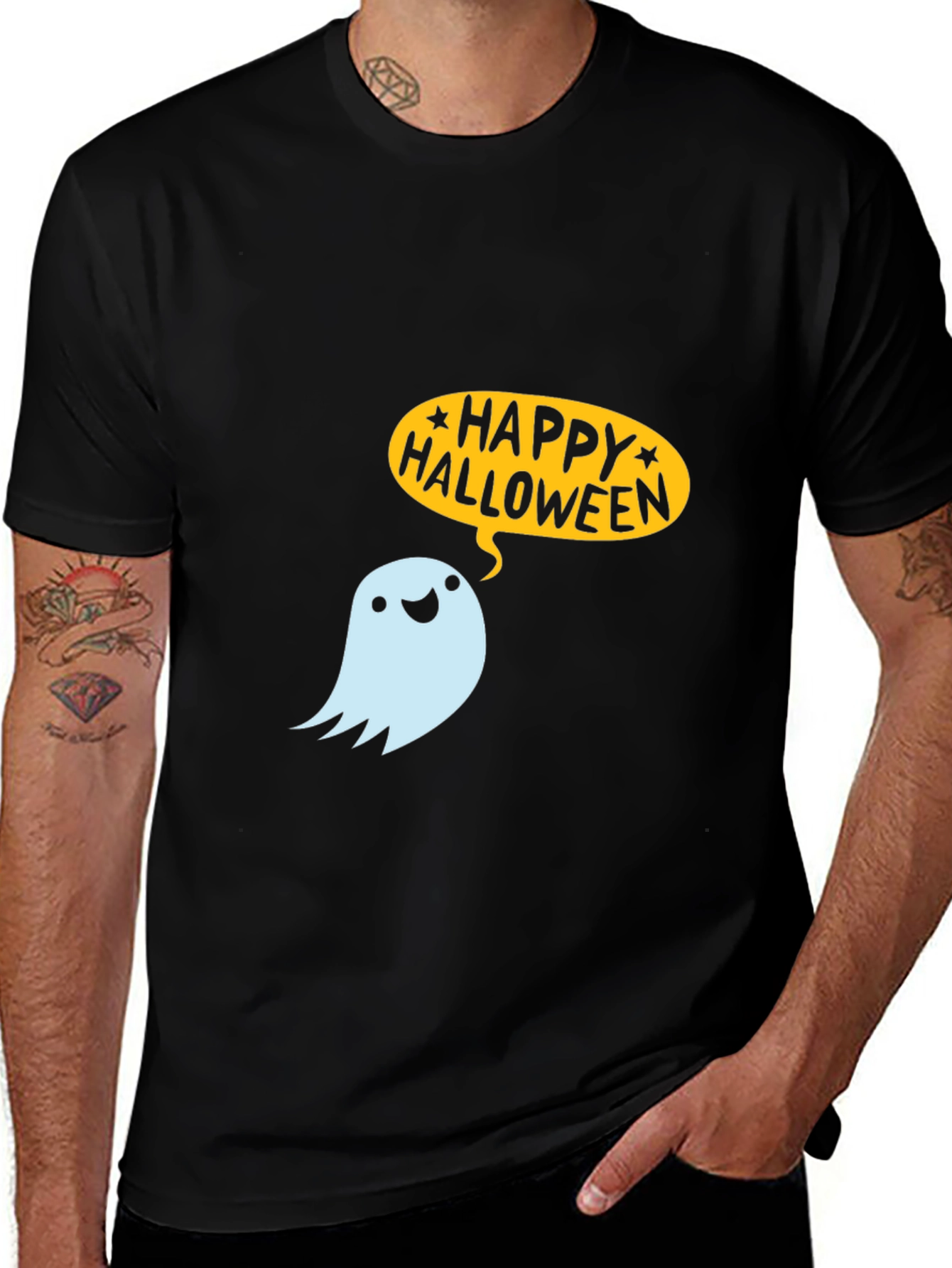 Happy Halloween Ghost T-Shirt - Spooky Season