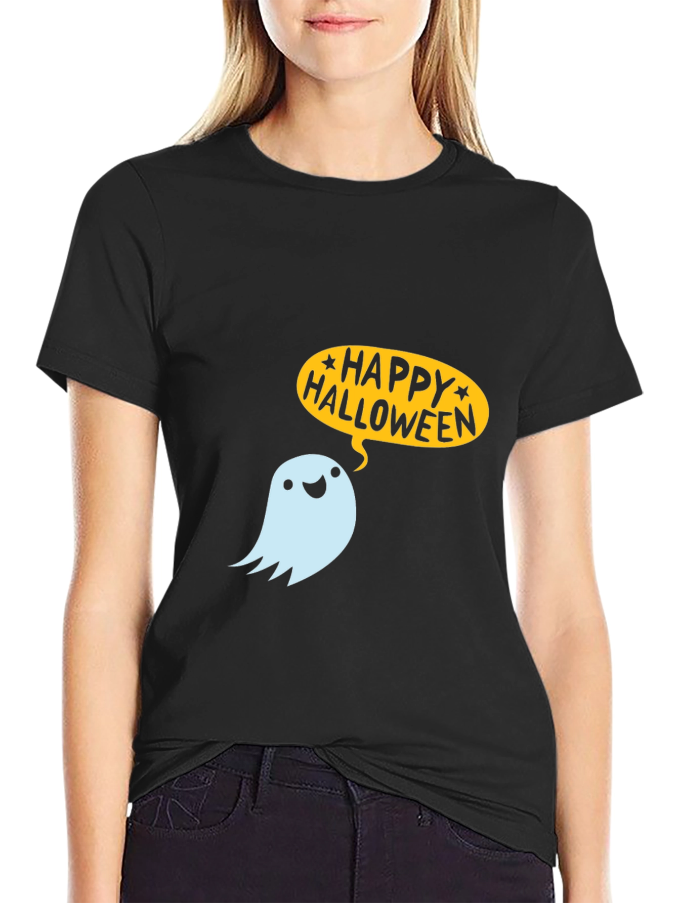 Happy Halloween Ghost T-Shirt - Spooky Season