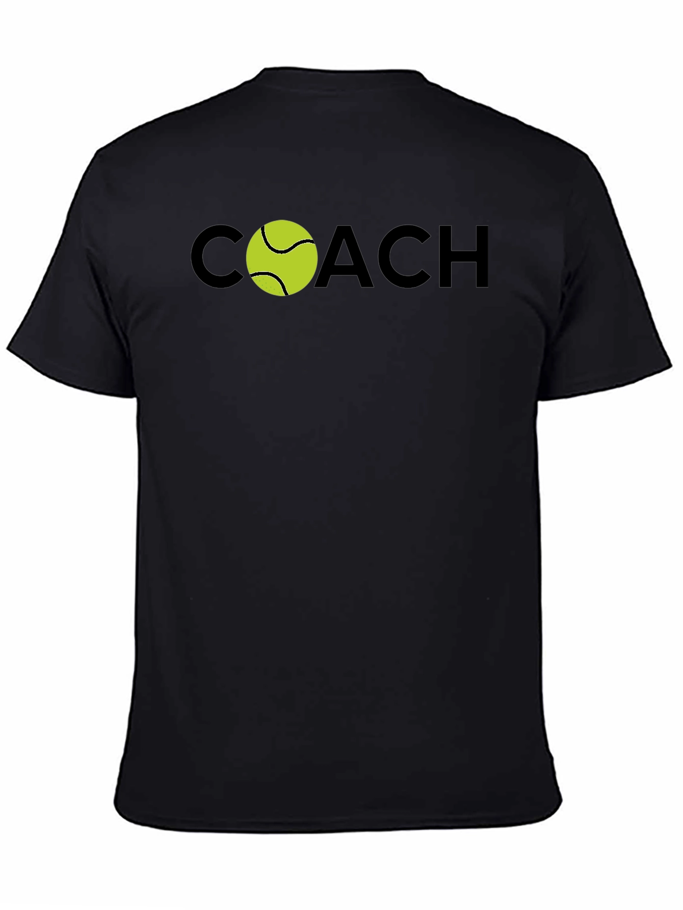 Tennis Coach T-Shirt - Black Stylish Design