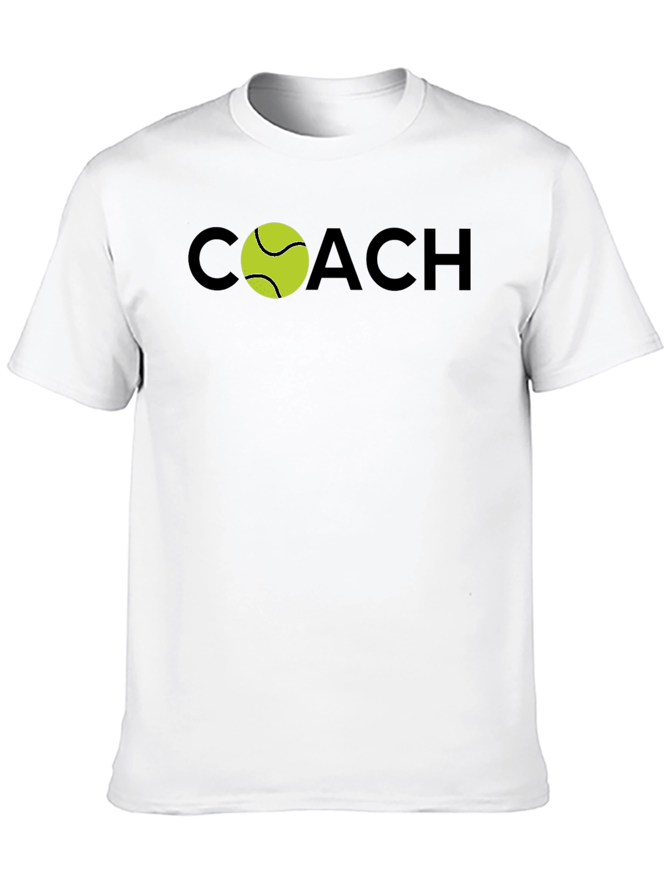 Tennis Coach T-Shirt - Black Stylish Design