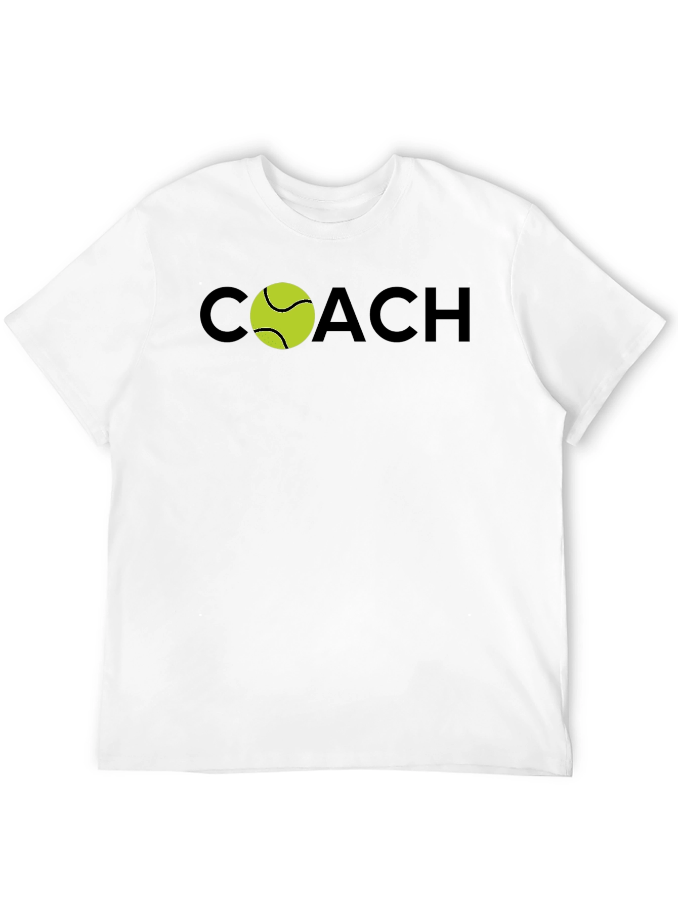 Tennis Coach T-Shirt - Black Stylish Design