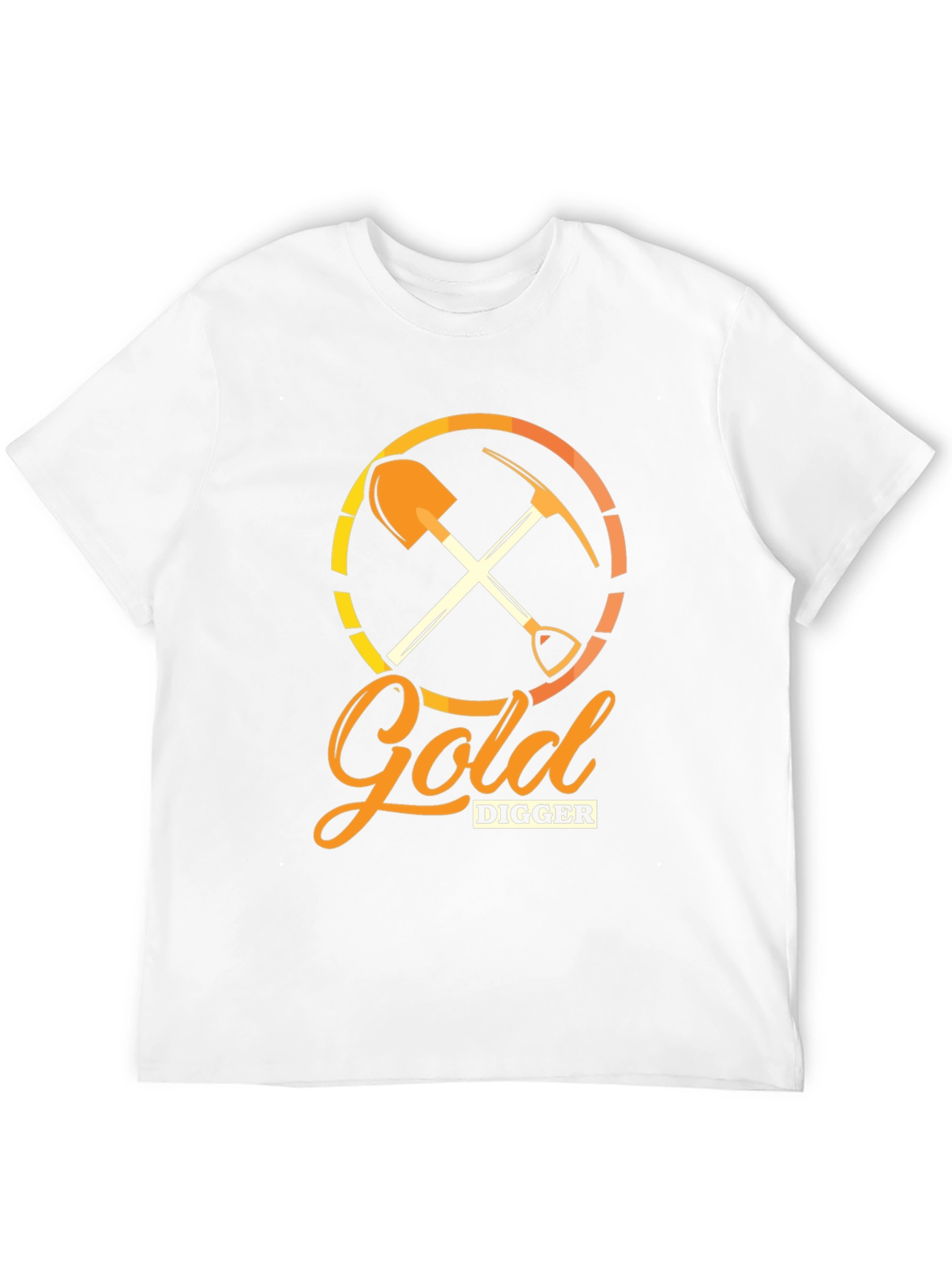 Gold Digger Graphic Tee - Black Cotton Crew Neck