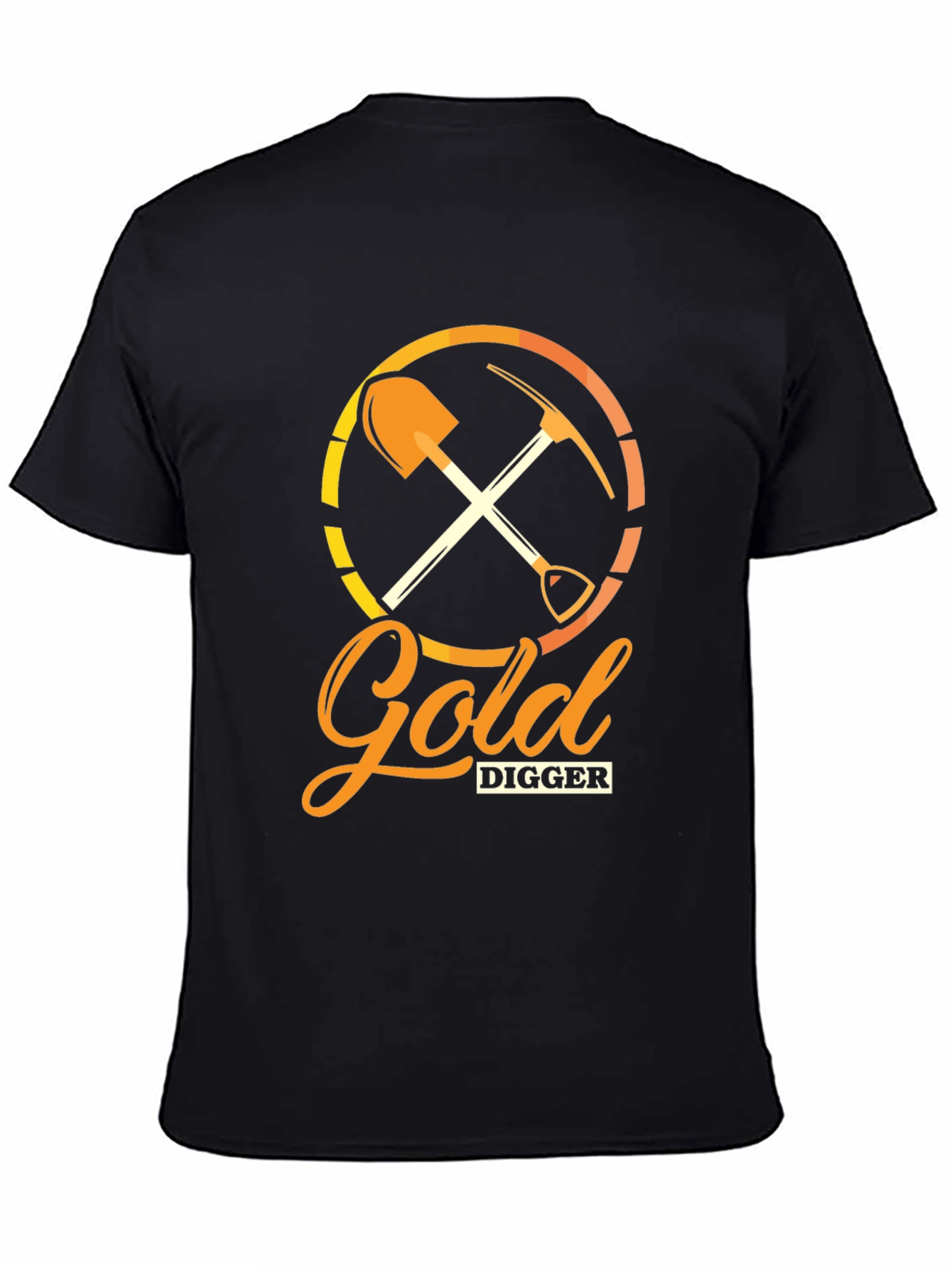 Gold Digger Graphic Tee - Black Cotton Crew Neck