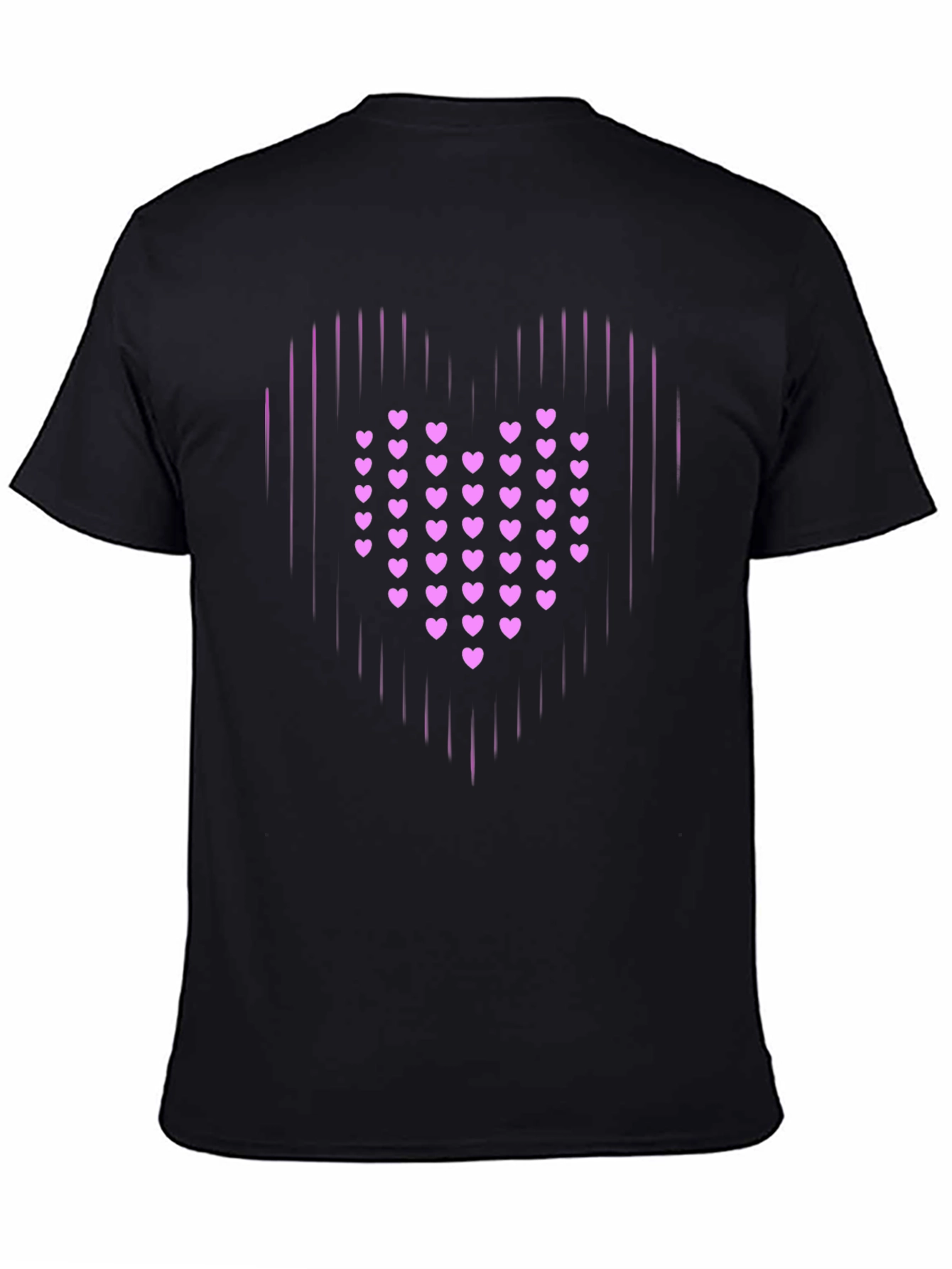 Heart Graphic Print Black T-Shirt
