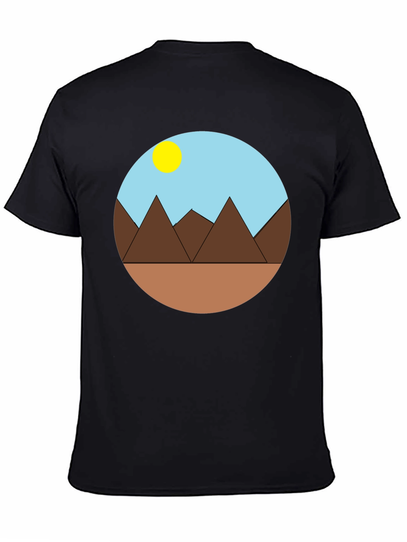 Geometric Mountain Scene T-Shirt