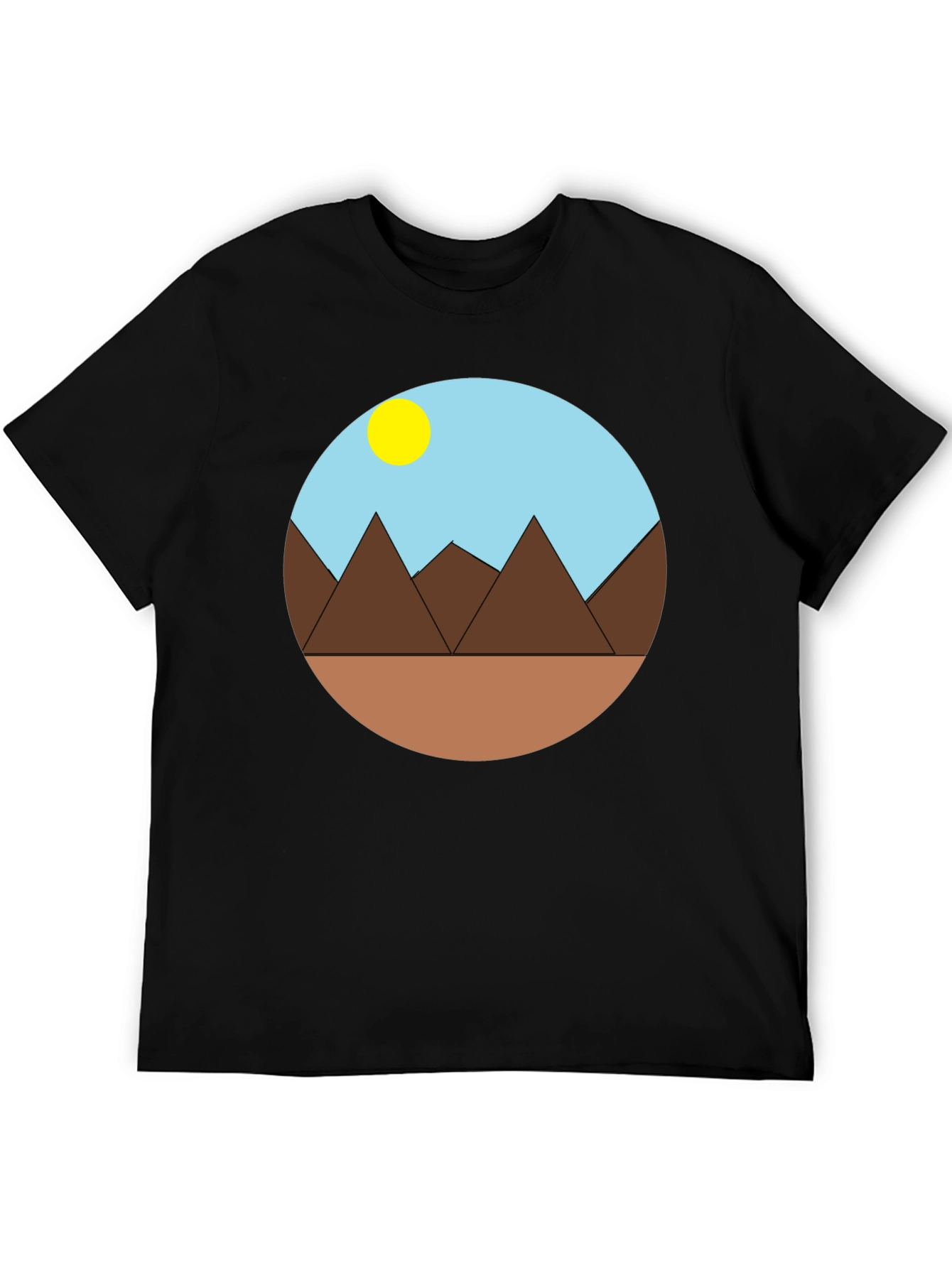 Geometric Mountain Scene T-Shirt