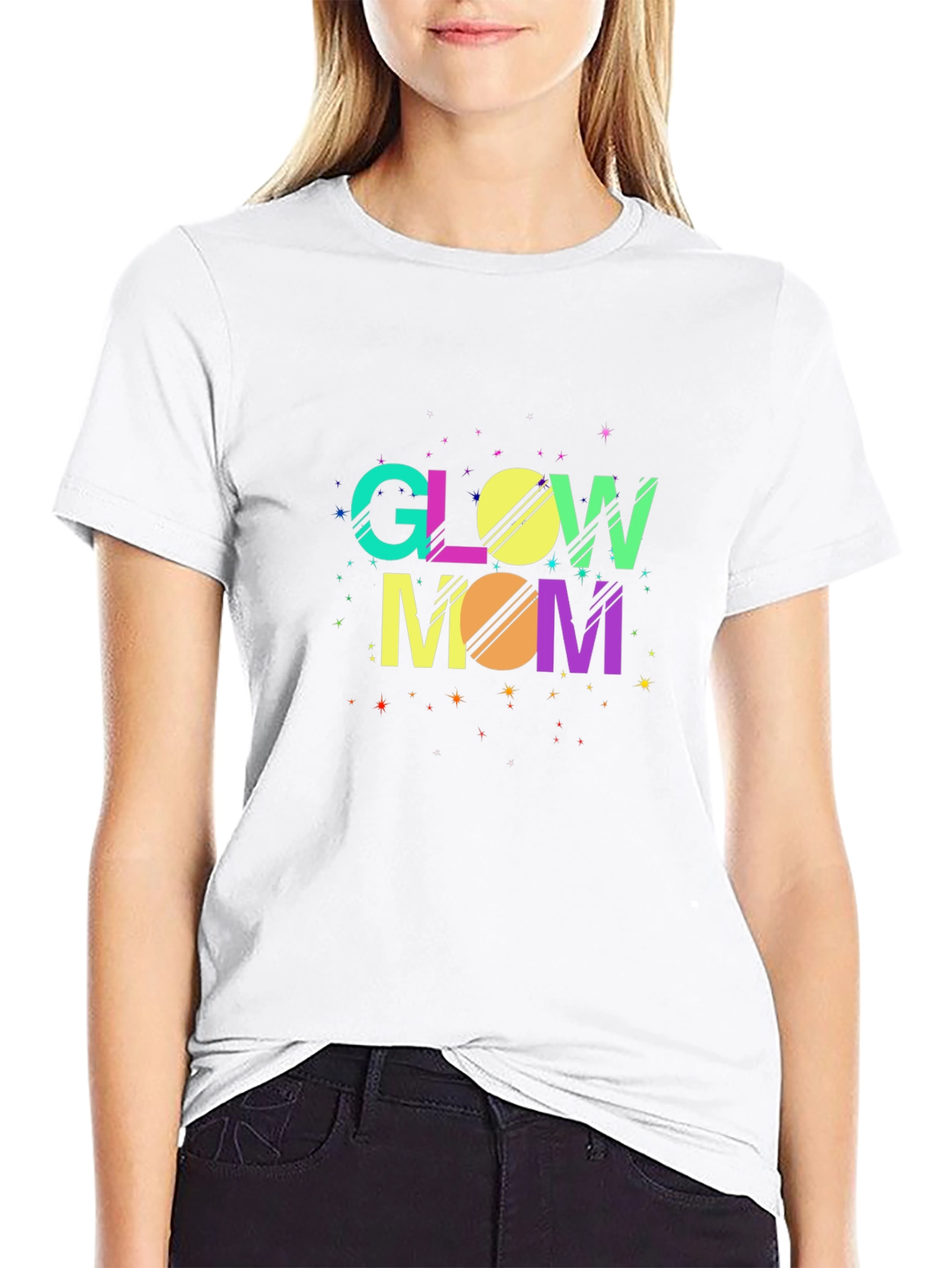 Glow Mom T-Shirt - Stylish Graphic Tee