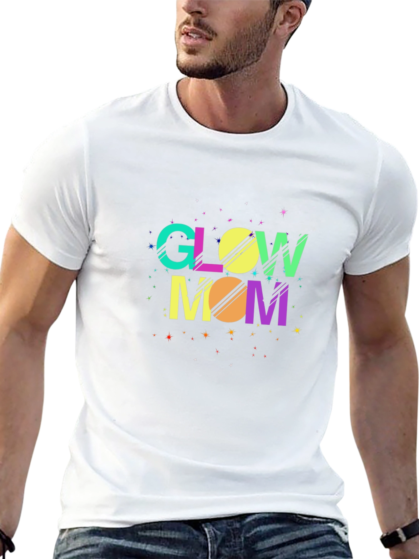 Glow Mom T-Shirt - Stylish Graphic Tee