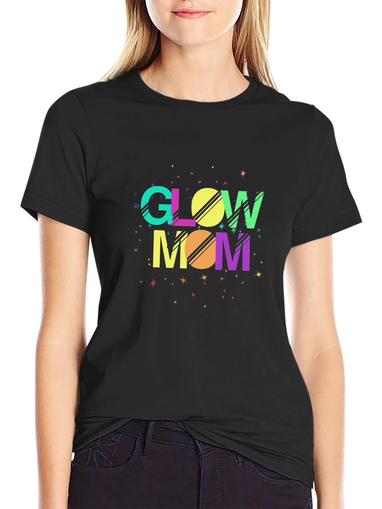 Glow Mom T-Shirt - Stylish Graphic Tee