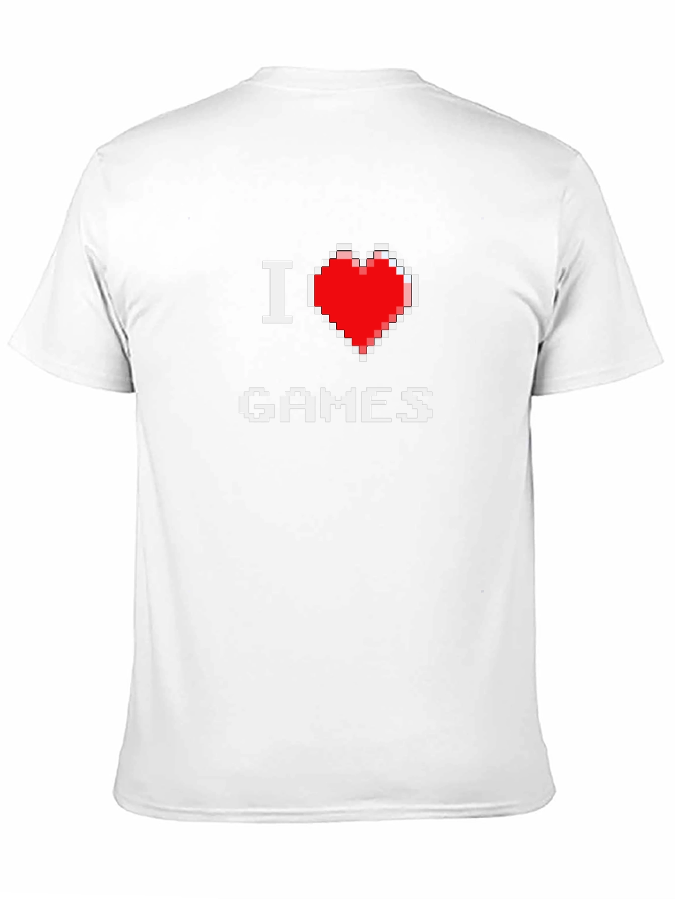 I Love Games Pixel Art Black T-Shirt