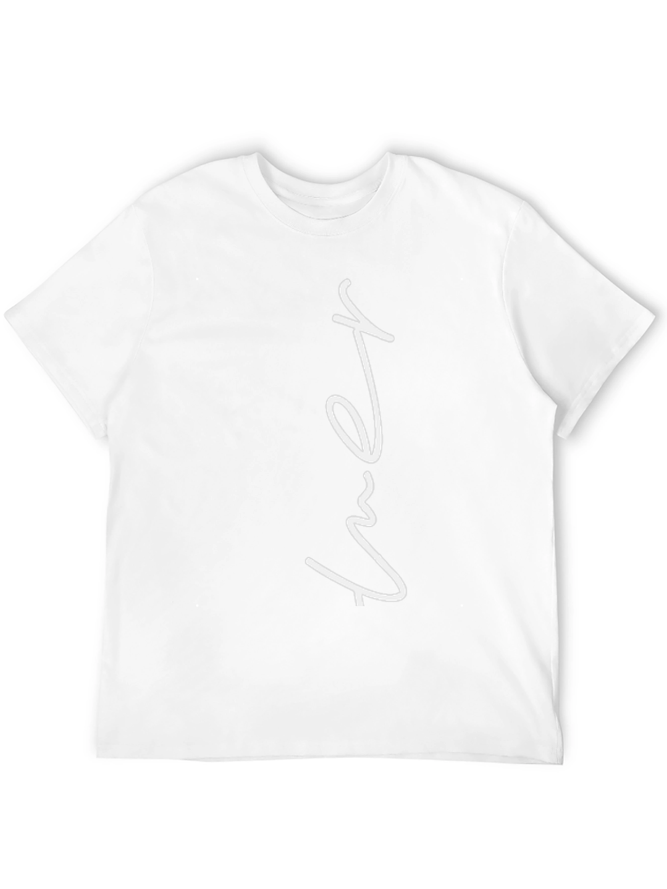 Mens Black T-Shirt with White Tuer Graphic