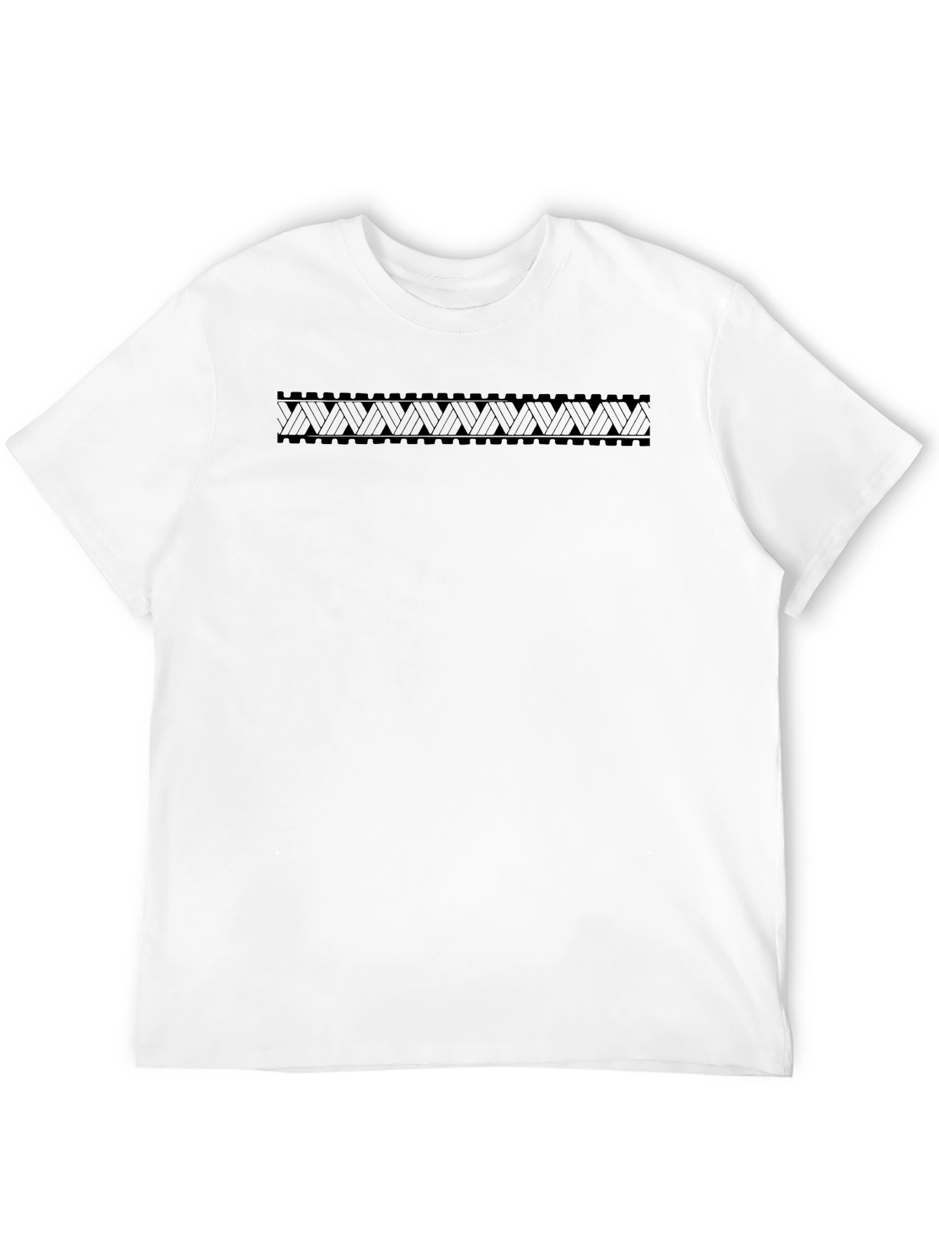 Black Geometric Pattern T-Shirt