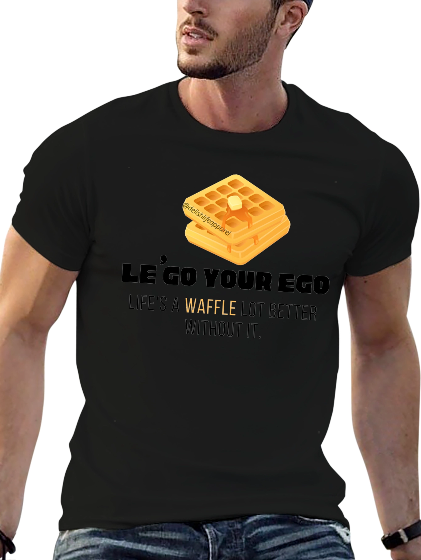 Waffle Graphic Tee - Le Go Your Ego
