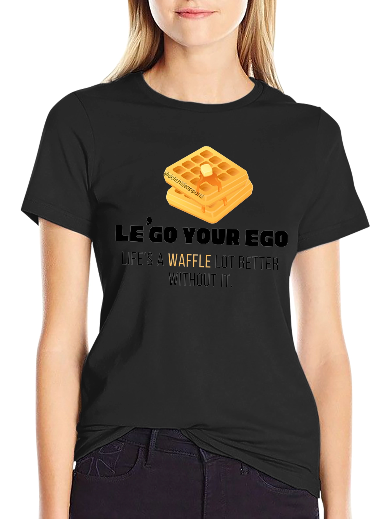 Waffle Graphic Tee - Le Go Your Ego