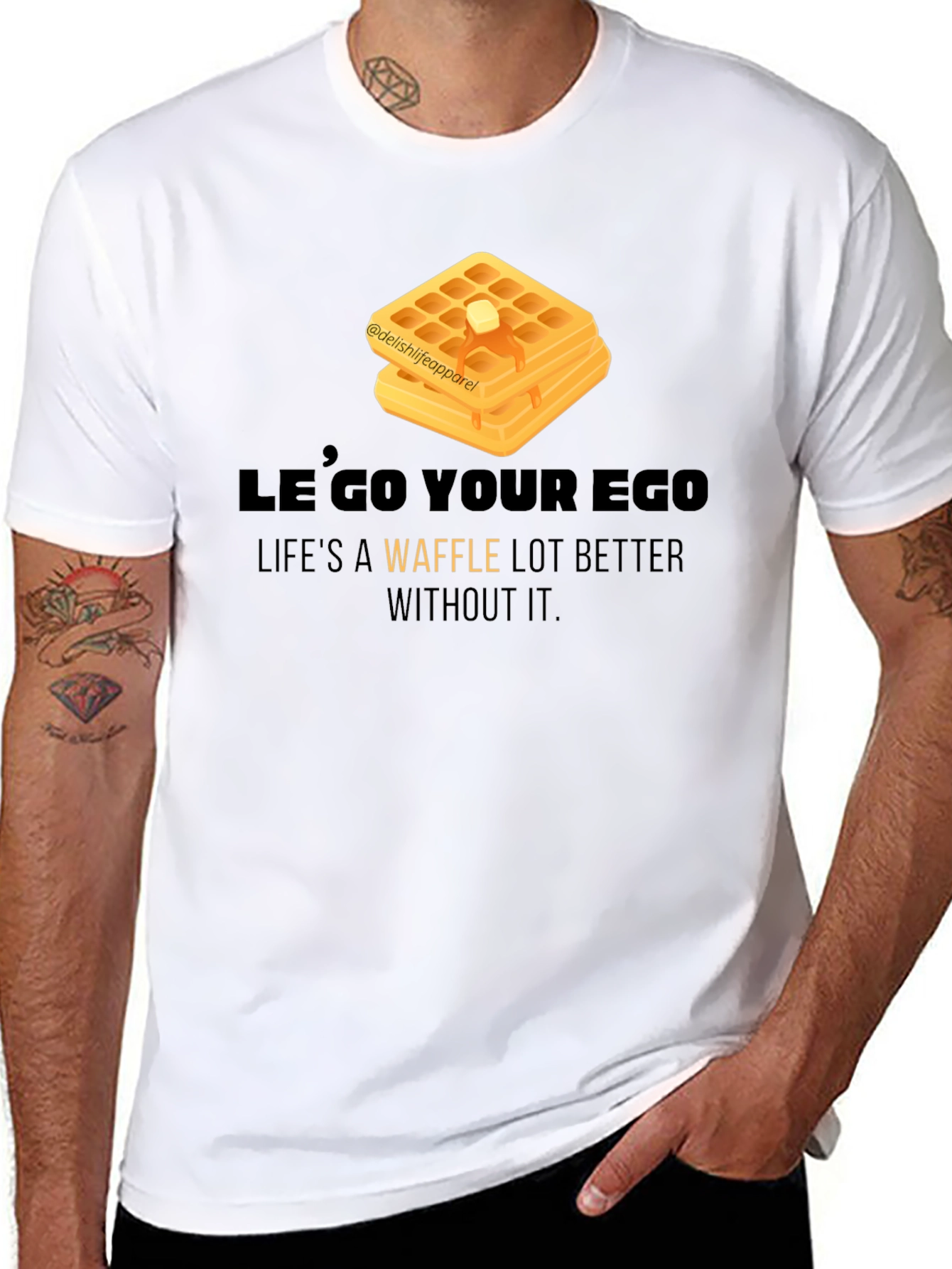 Waffle Graphic Tee - Le Go Your Ego