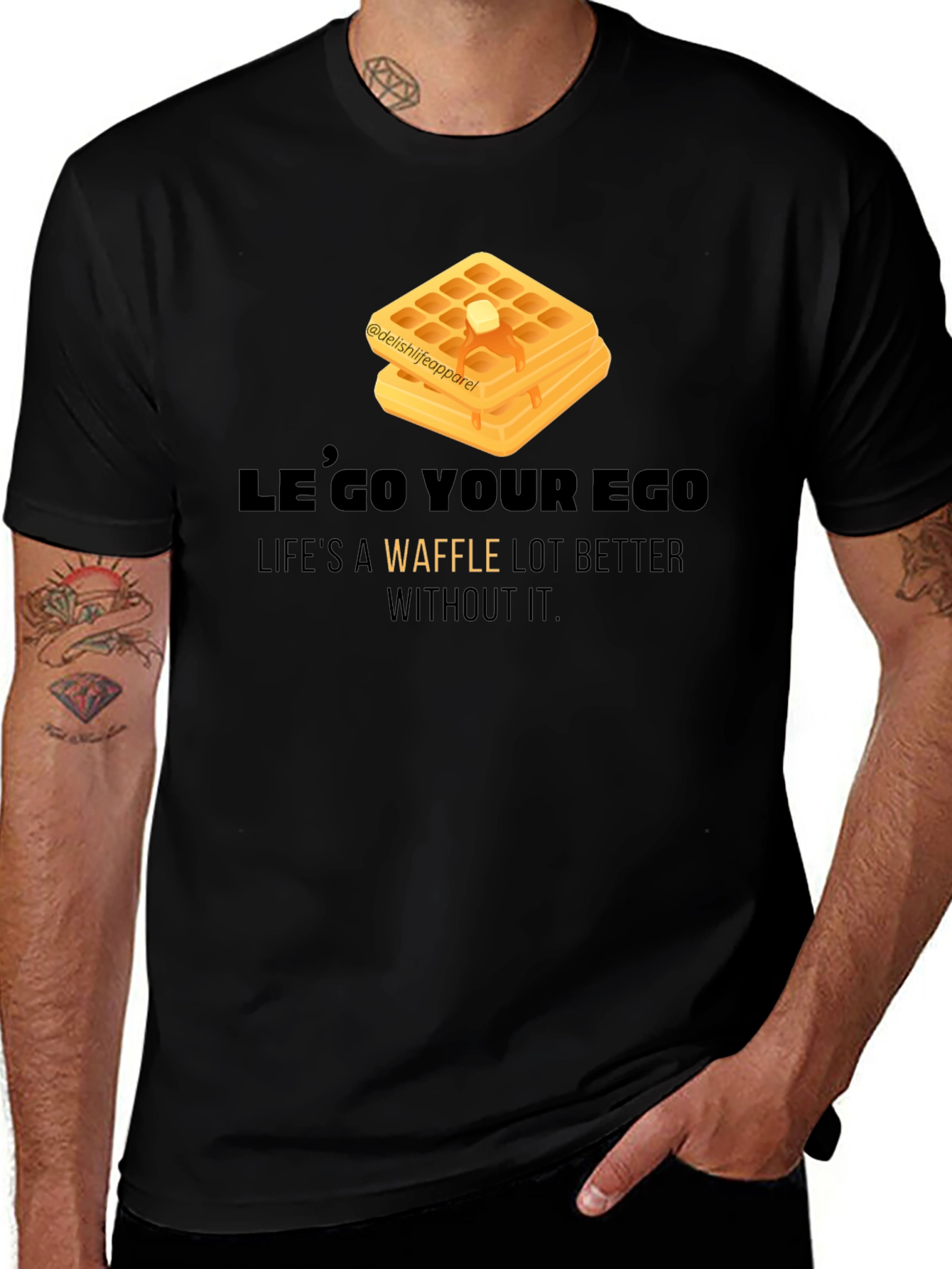 Waffle Graphic Tee - Le Go Your Ego