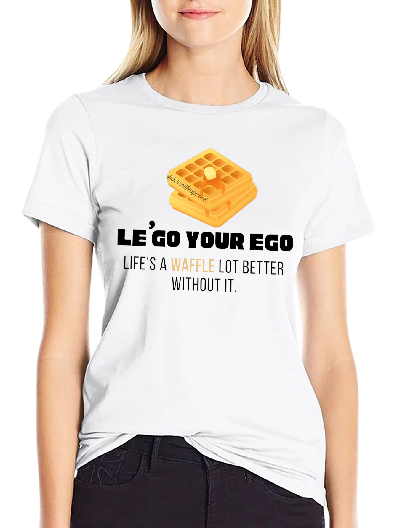 Waffle Graphic Tee - Le Go Your Ego