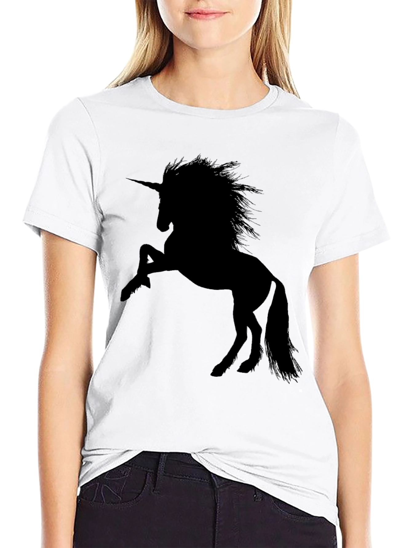Unicorn Silhouette Black T-Shirt
