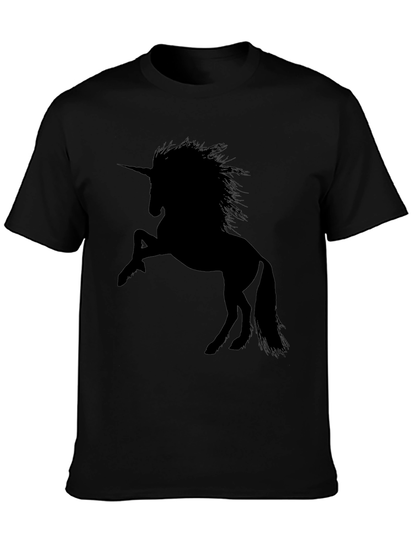 Unicorn Silhouette Black T-Shirt