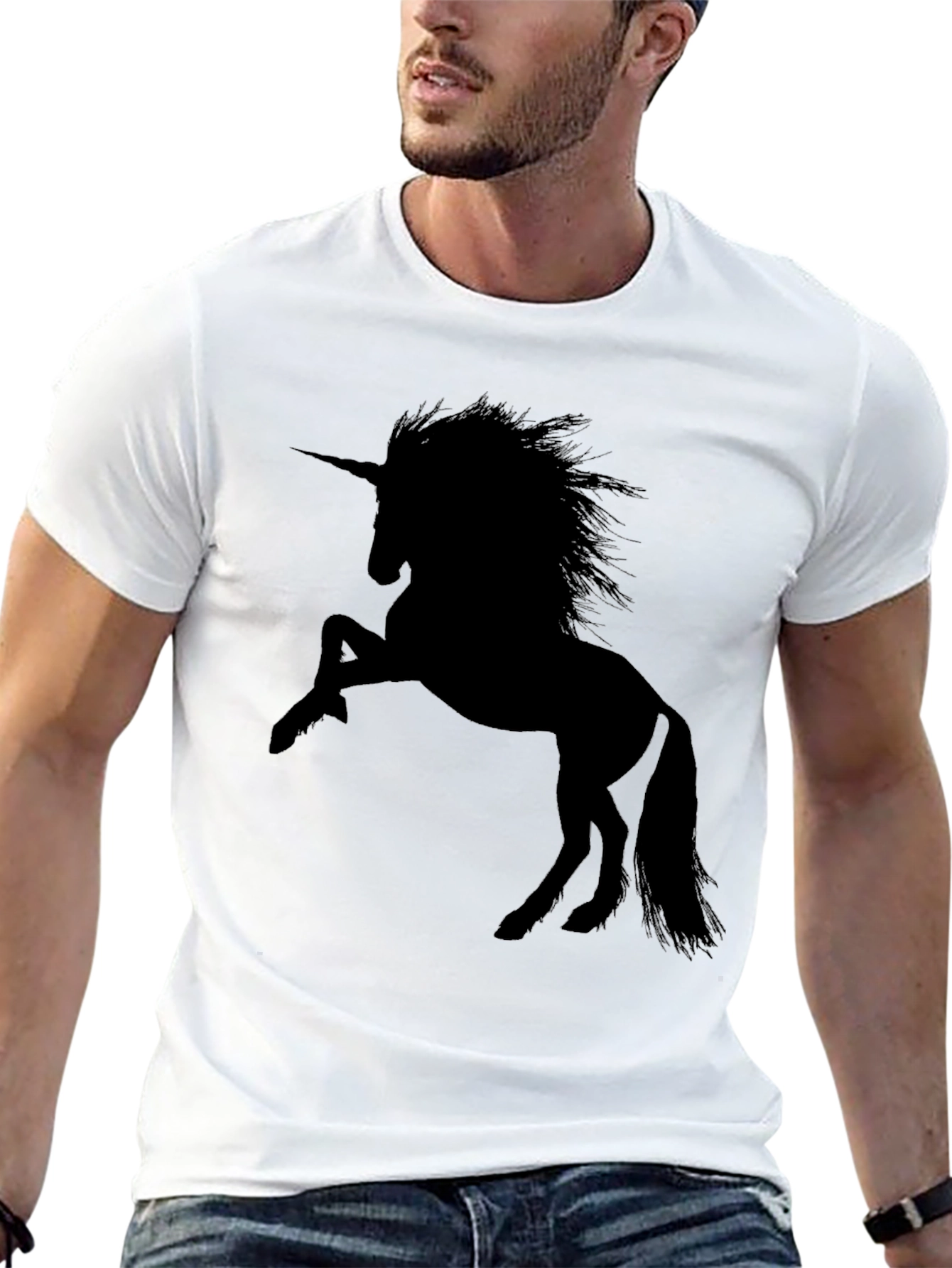 Unicorn Silhouette Black T-Shirt