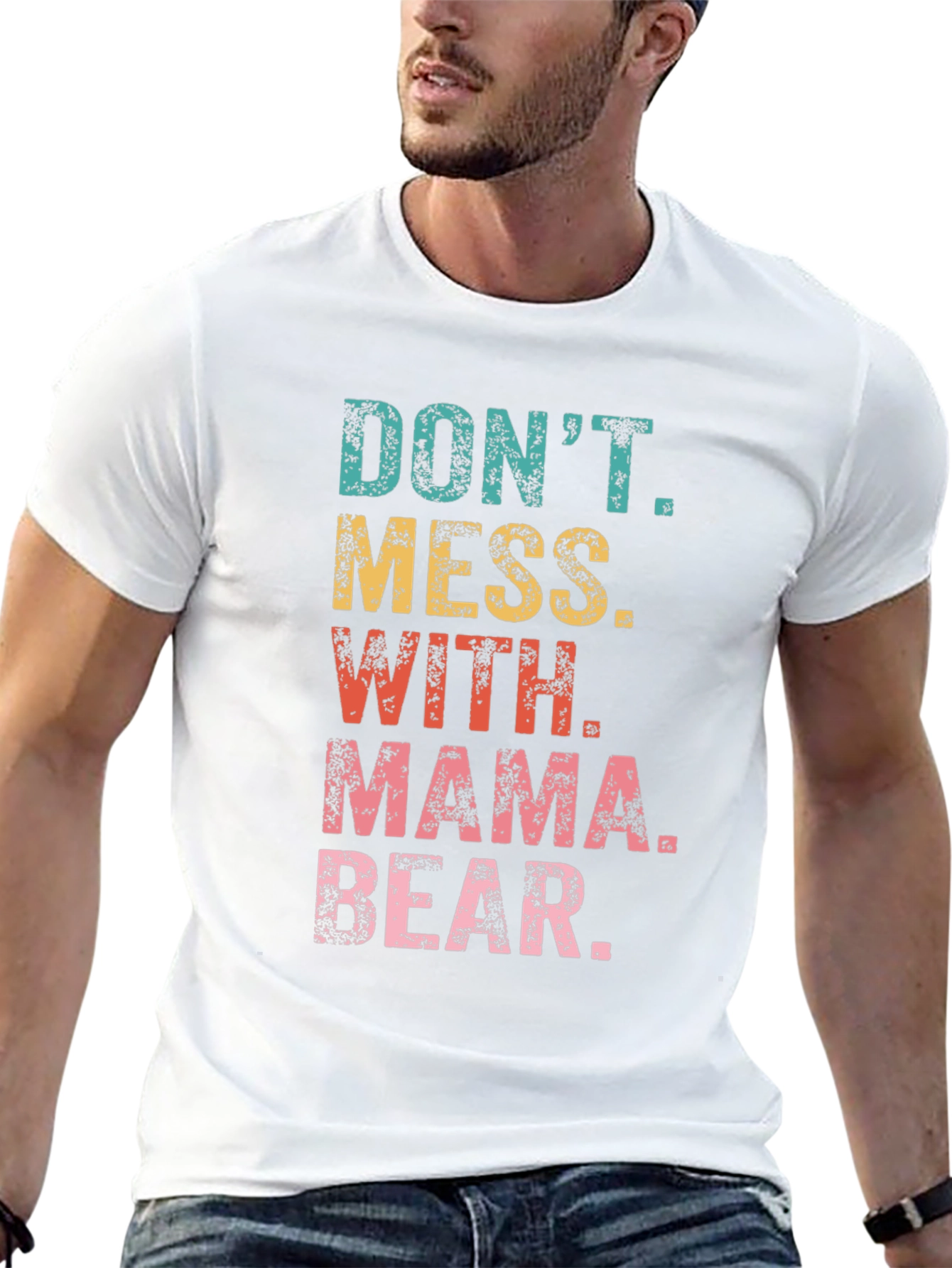 Dont Mess With Mama Bear Black Graphic T-Shirt
