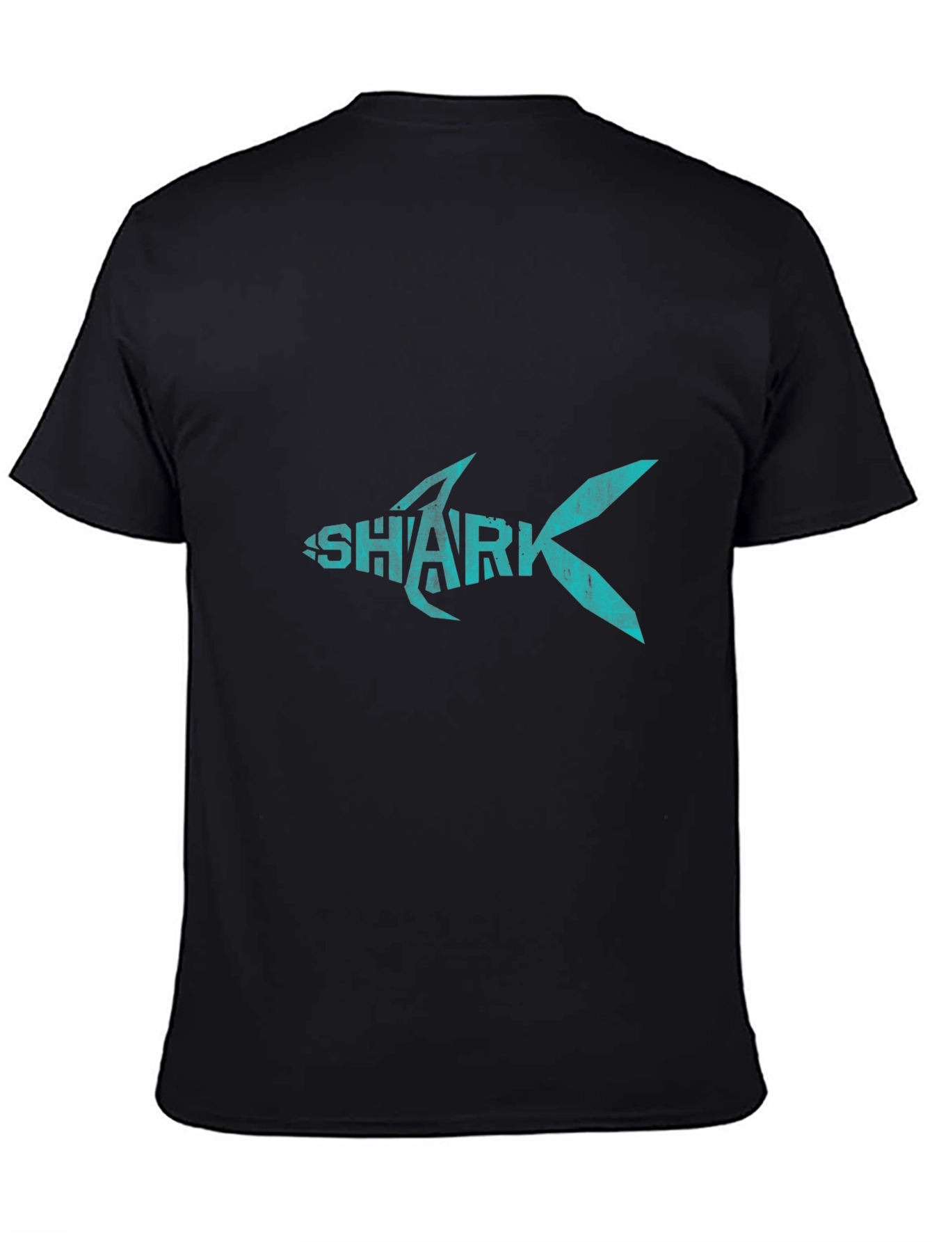 Shark Graphic Print Crew Neck T-Shirt